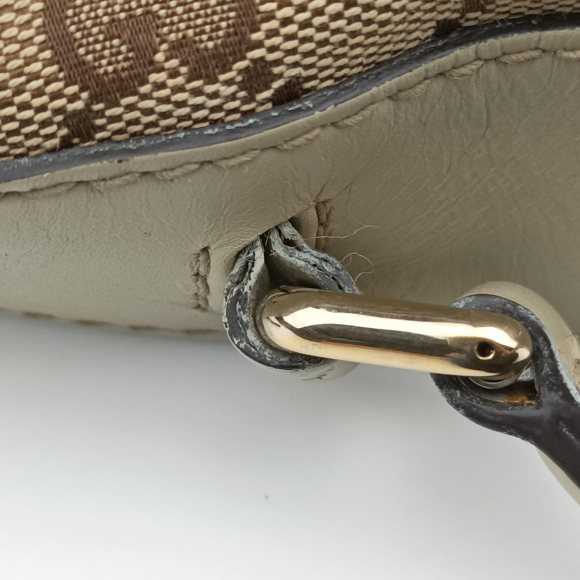 Vintage Gucci Mayfair Bow Tote Brown x White x Red x Green Canvas × Leather 257349 shoulderbag | stylenewstar