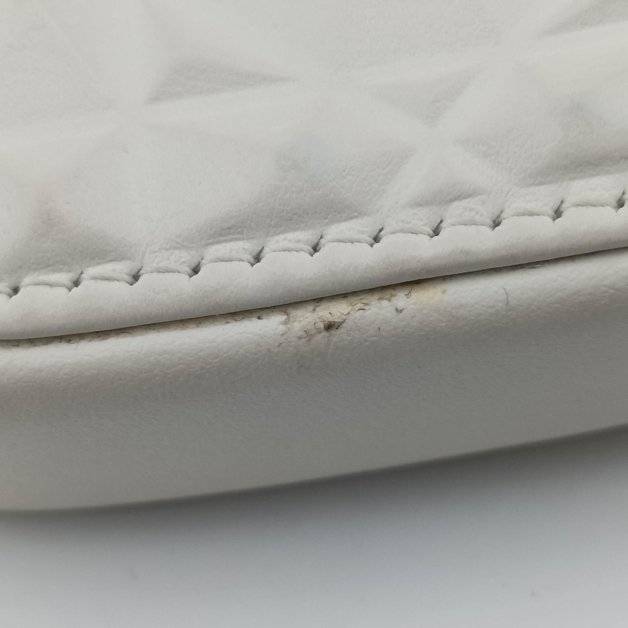 Pre-owned Christian Dior Lady Dior Call'in Dior White Leather  shoulderbag | stylenewstar