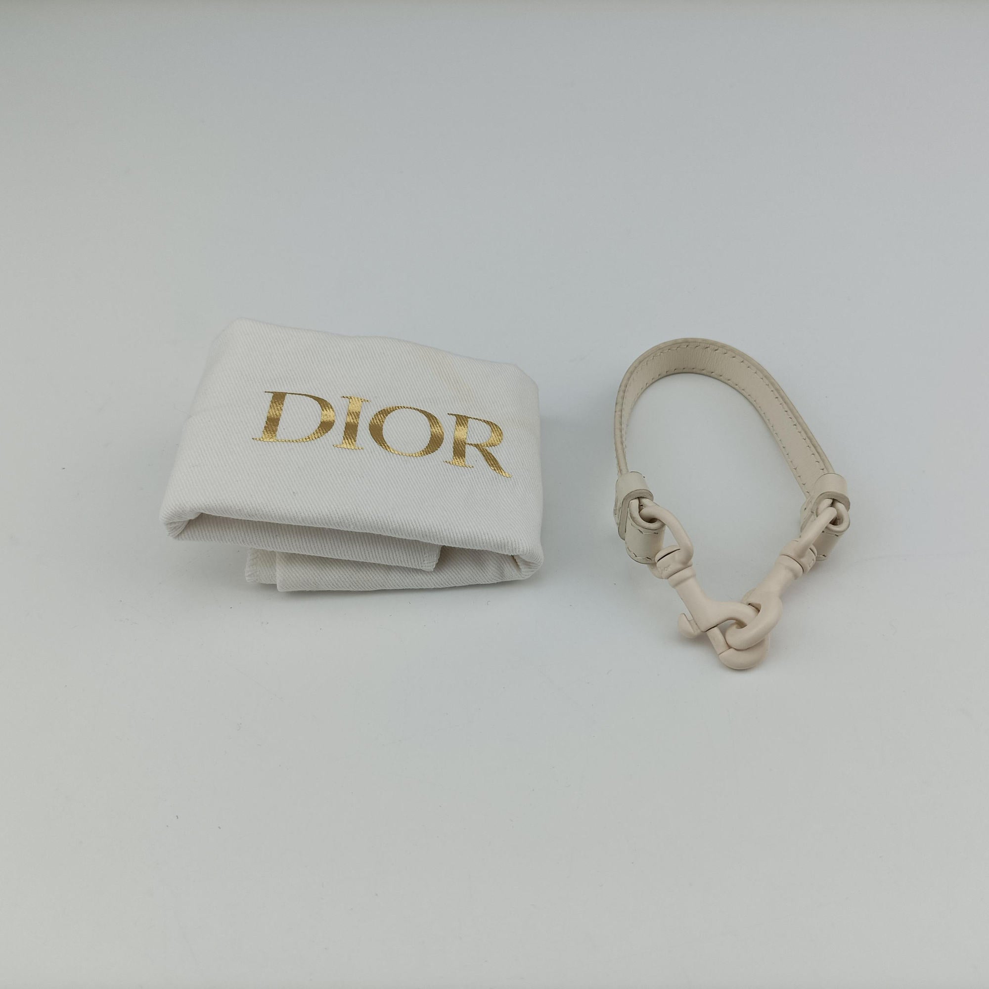 Pre-owned Christian Dior Lady Dior Call'in Dior White Leather  shoulderbag | stylenewstar