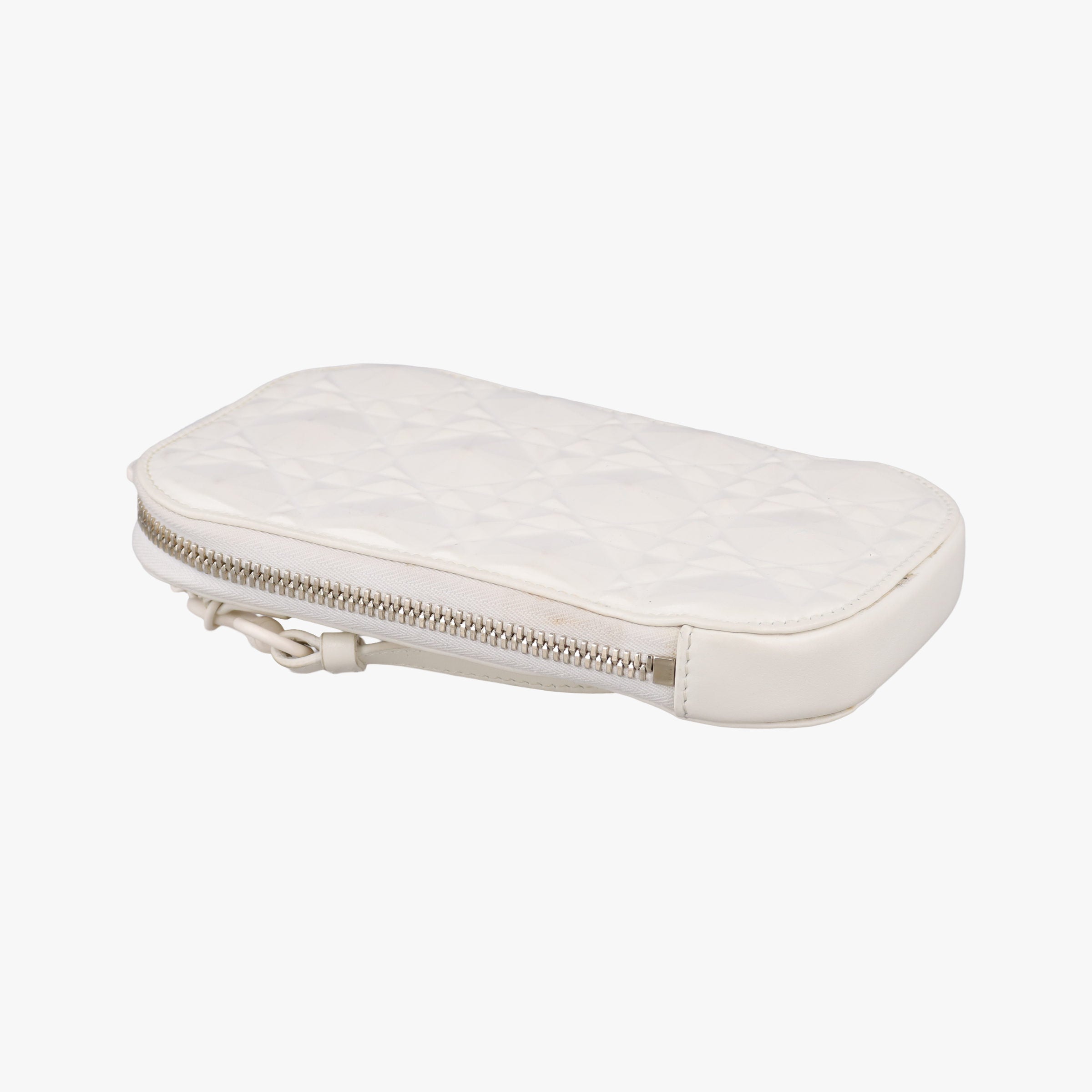 Pre-owned Christian Dior Lady Dior Call'in Dior White Leather  shoulderbag | stylenewstar