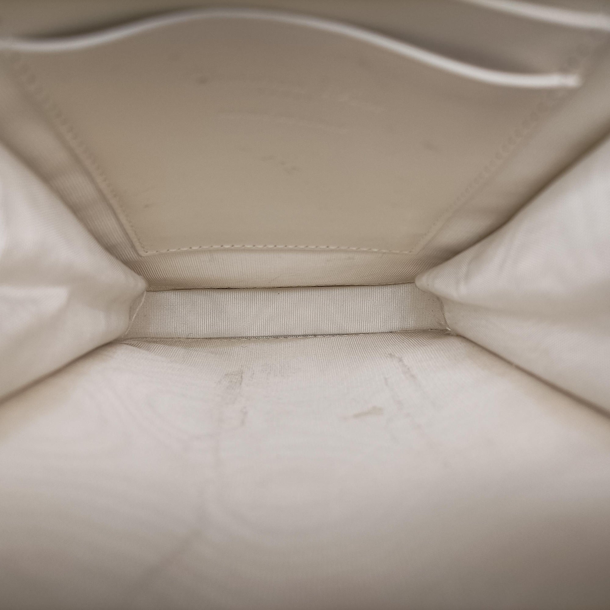 Pre-owned Christian Dior Lady Dior Call'in Dior White Leather  shoulderbag | stylenewstar