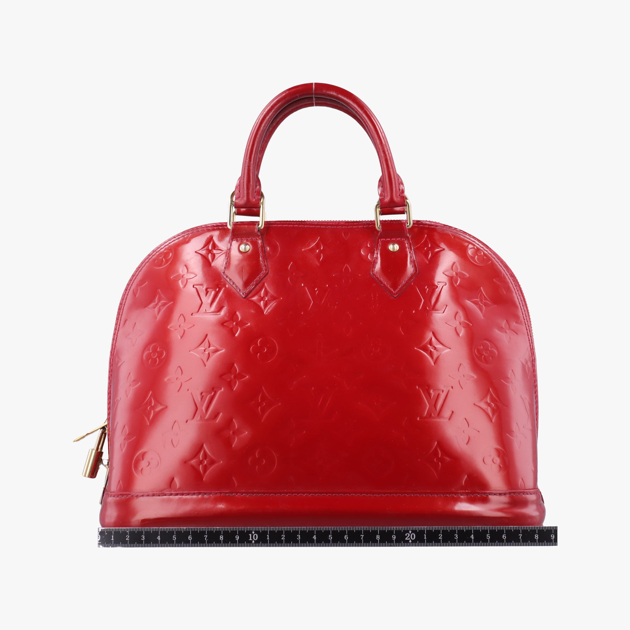 Pre-owned Louis Vuitton Alma PM pomme d'amour Vernis M90096 handbag | stylenewstar