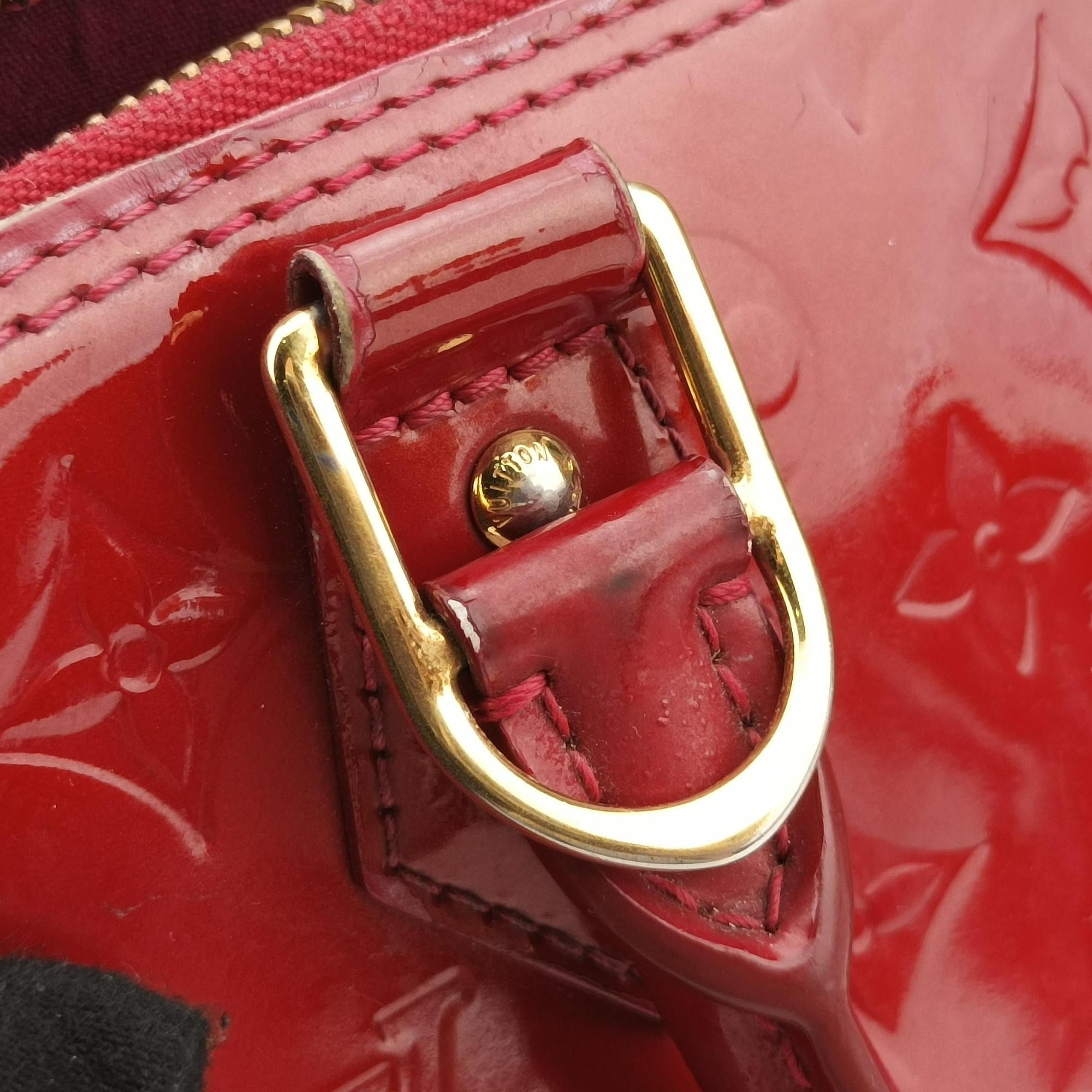 Pre-owned Louis Vuitton Alma PM pomme d'amour Vernis M90096 handbag | stylenewstar