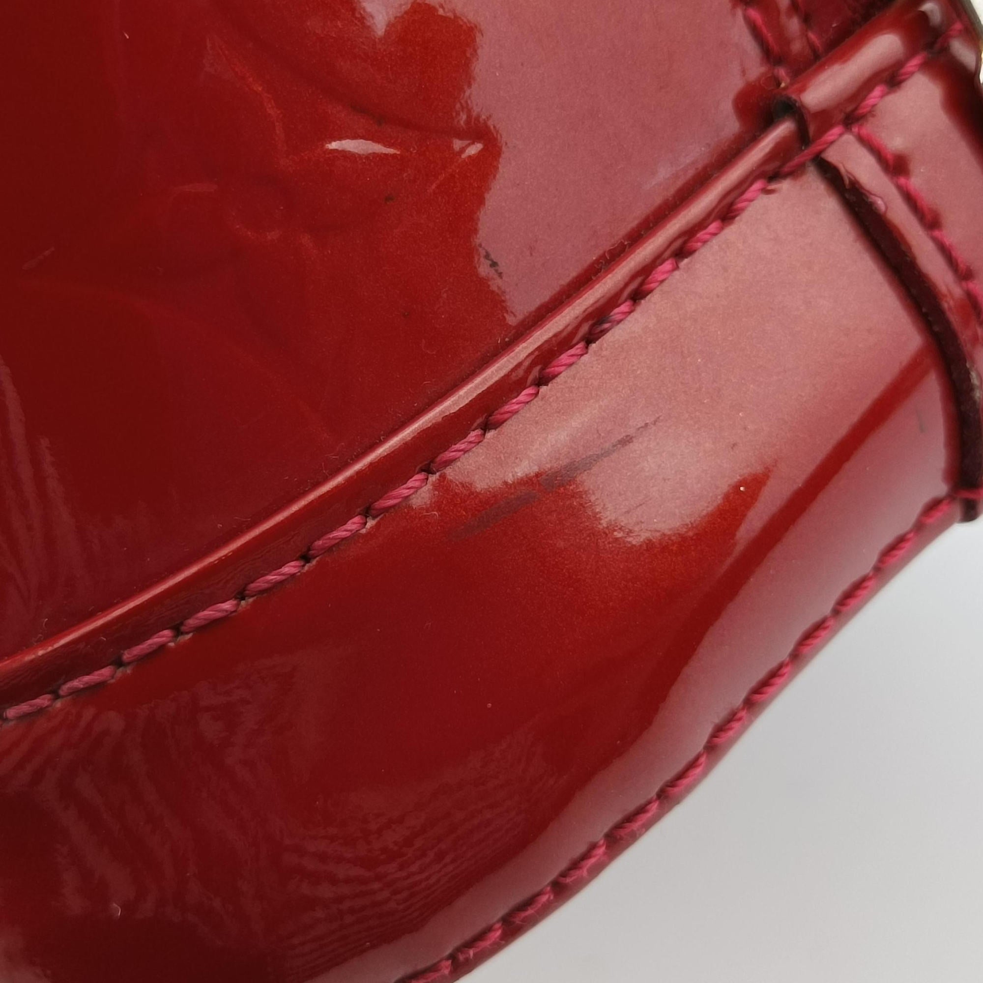 Pre-owned Louis Vuitton Alma PM pomme d'amour Vernis M90096 handbag | stylenewstar