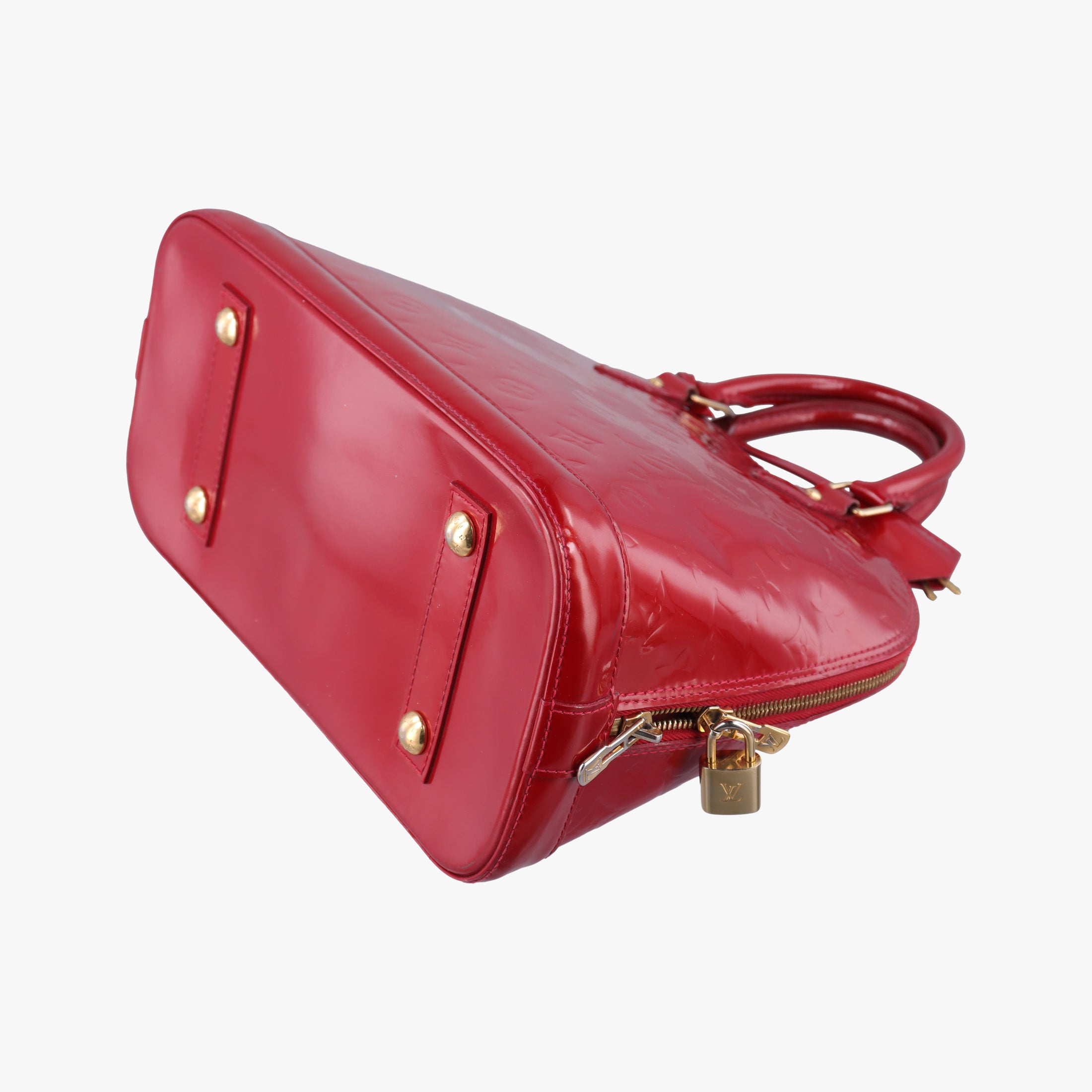 Pre-owned Louis Vuitton Alma PM pomme d'amour Vernis M90096 handbag | stylenewstar