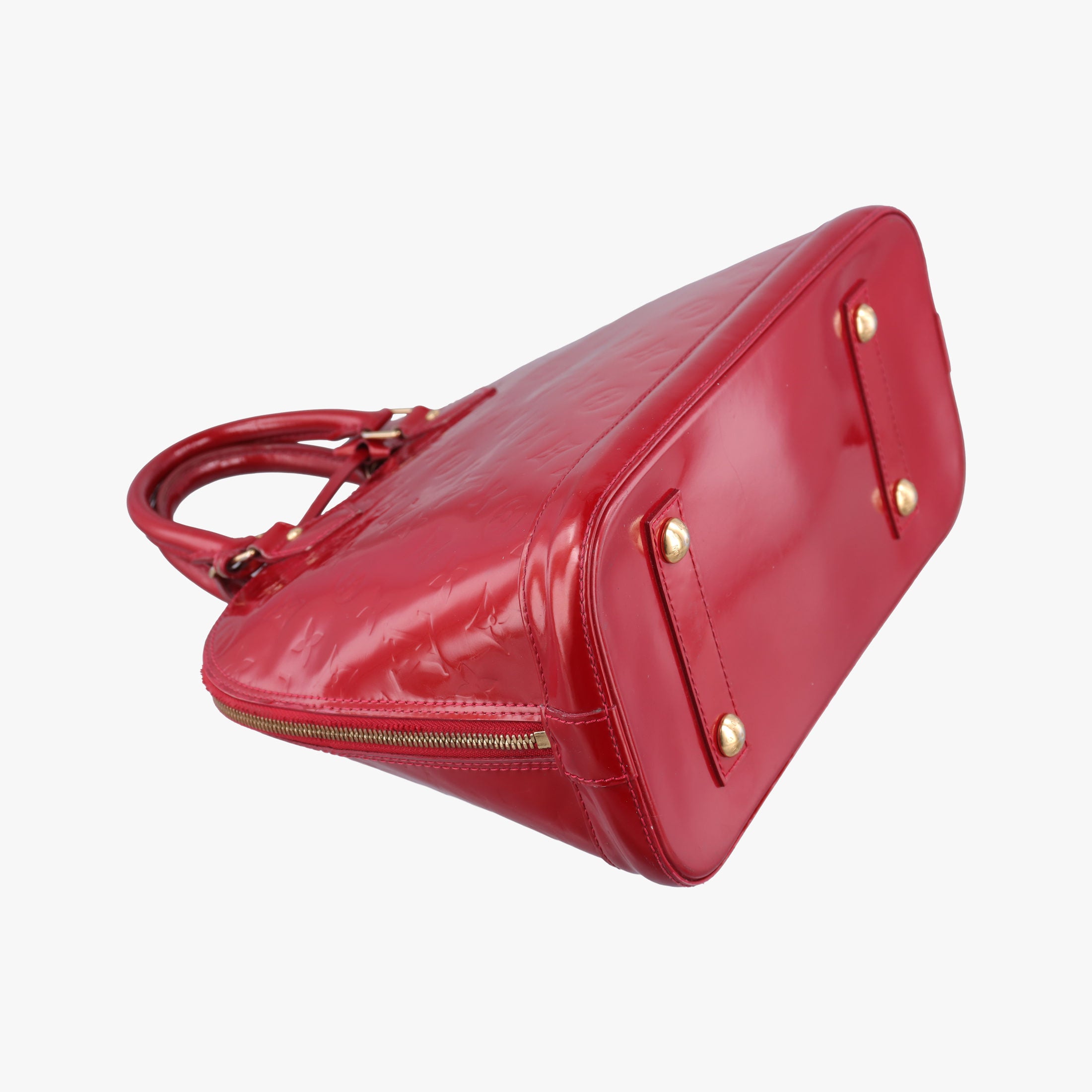 Pre-owned Louis Vuitton Alma PM pomme d'amour Vernis M90096 handbag | stylenewstar