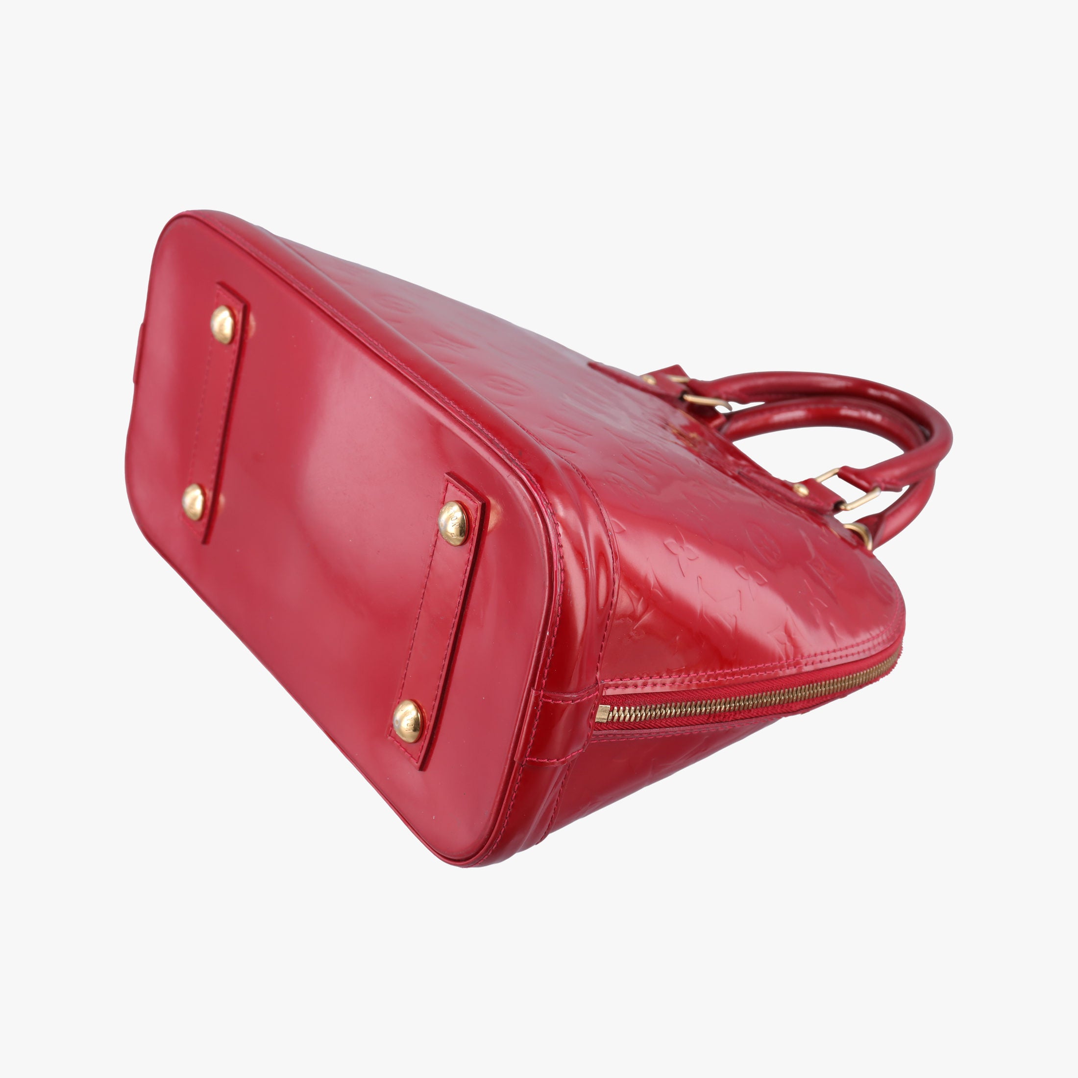 Pre-owned Louis Vuitton Alma PM pomme d'amour Vernis M90096 handbag | stylenewstar