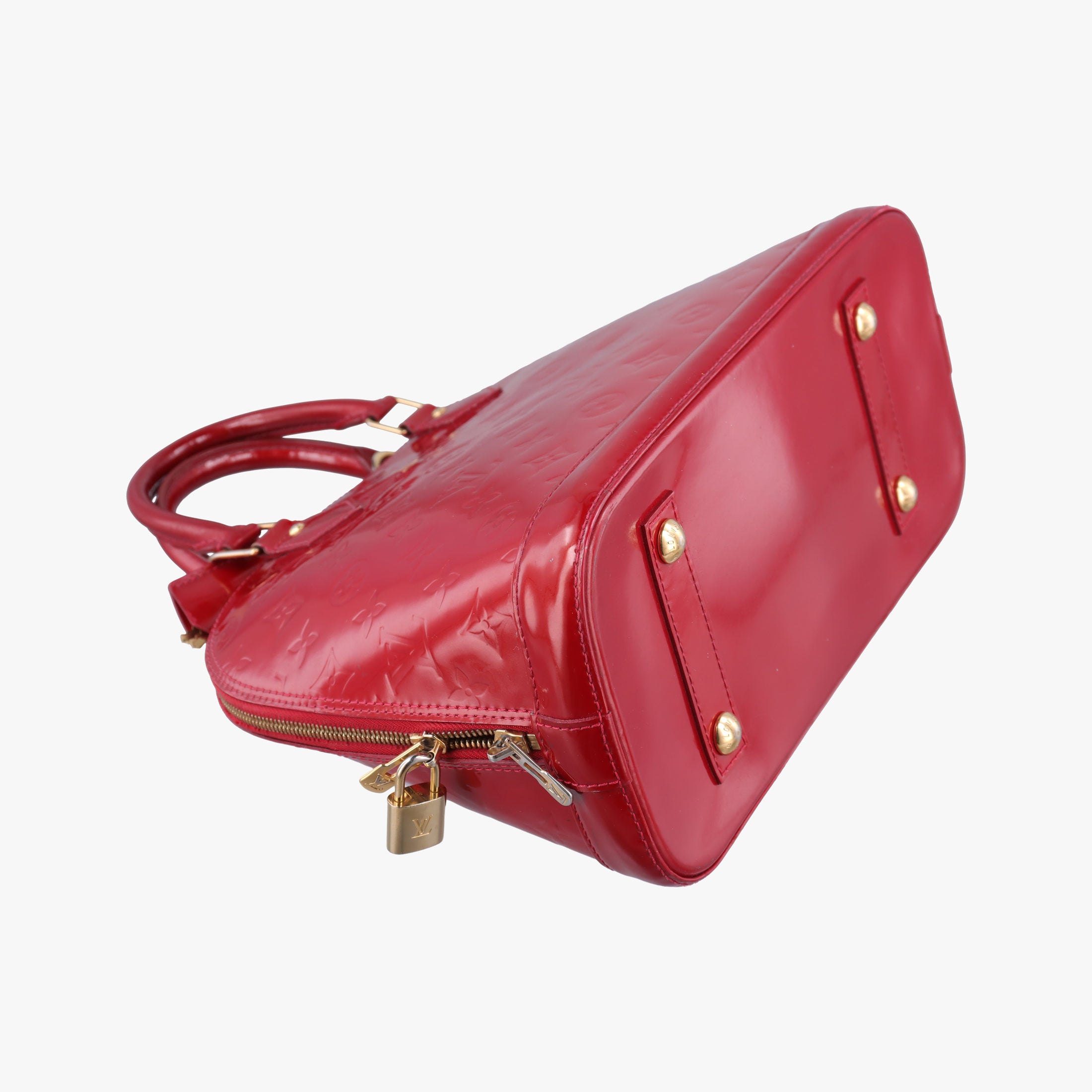 Pre-owned Louis Vuitton Alma PM pomme d'amour Vernis M90096 handbag | stylenewstar