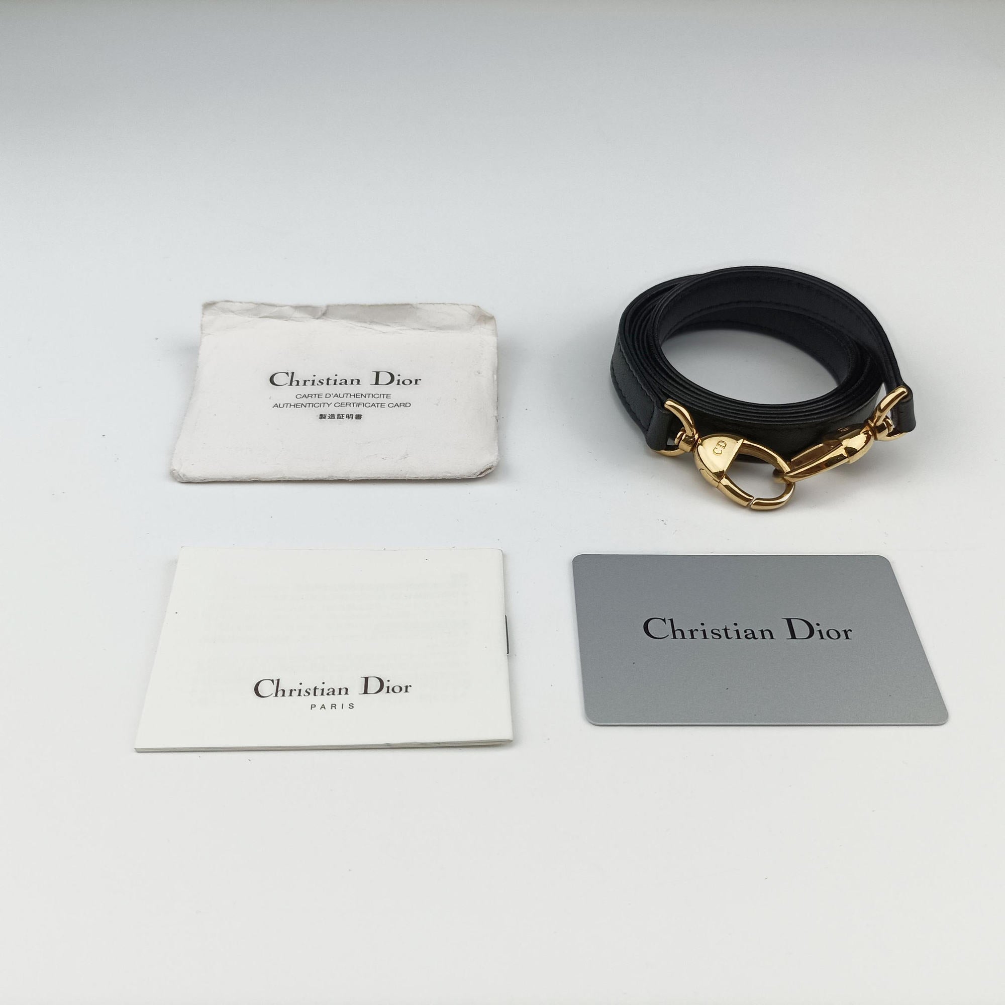 Pre-owned Christian Dior Lady Dior Black lambskin  shoulderbag | stylenewstar