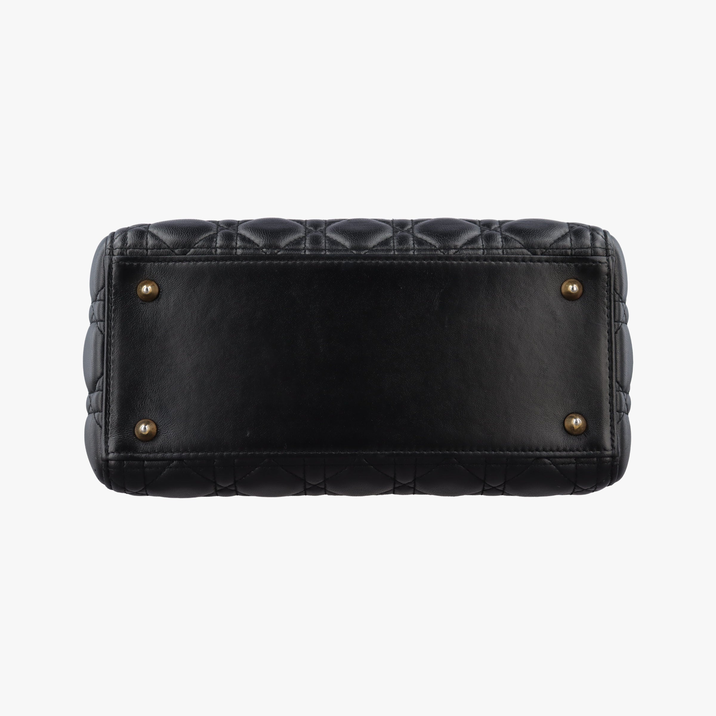Pre-owned Christian Dior Lady Dior Black lambskin  shoulderbag | stylenewstar