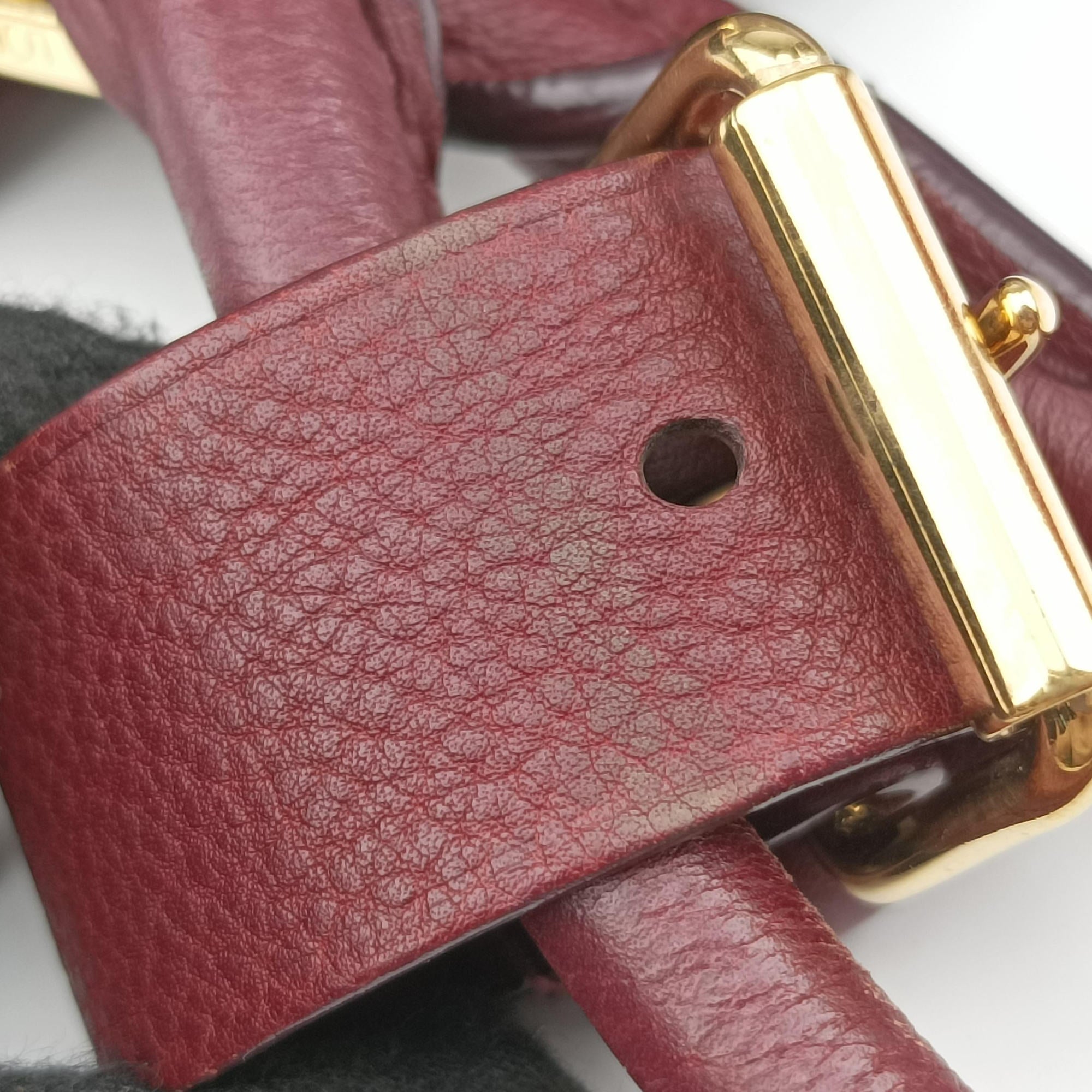 Pre-owned Louis Vuitton OLYMPE Brown×QUETSCHE Monogram Canvas×calf leather M40926 handbag | stylenewstar