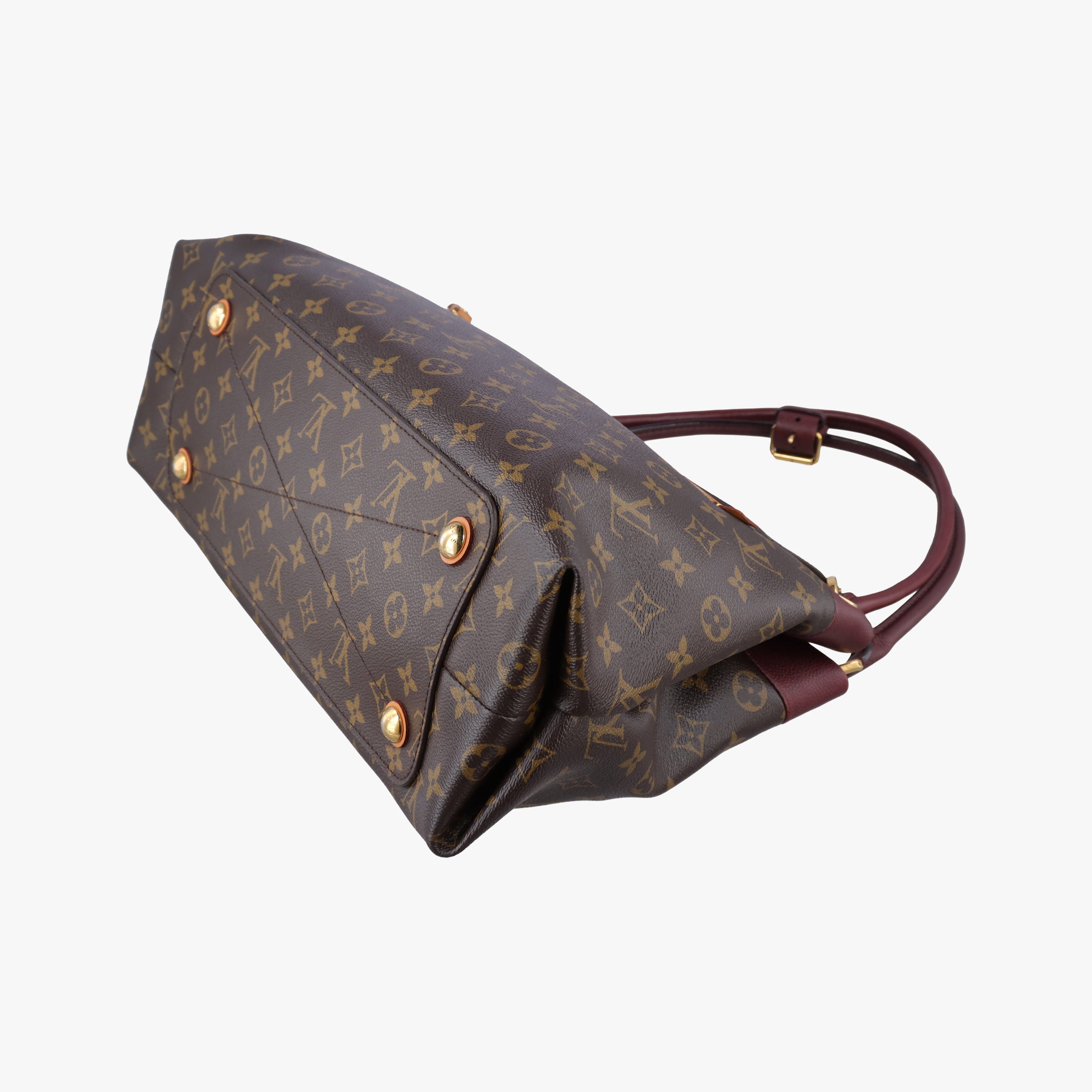 Pre-owned Louis Vuitton OLYMPE Brown×QUETSCHE Monogram Canvas×calf leather M40926 handbag | stylenewstar