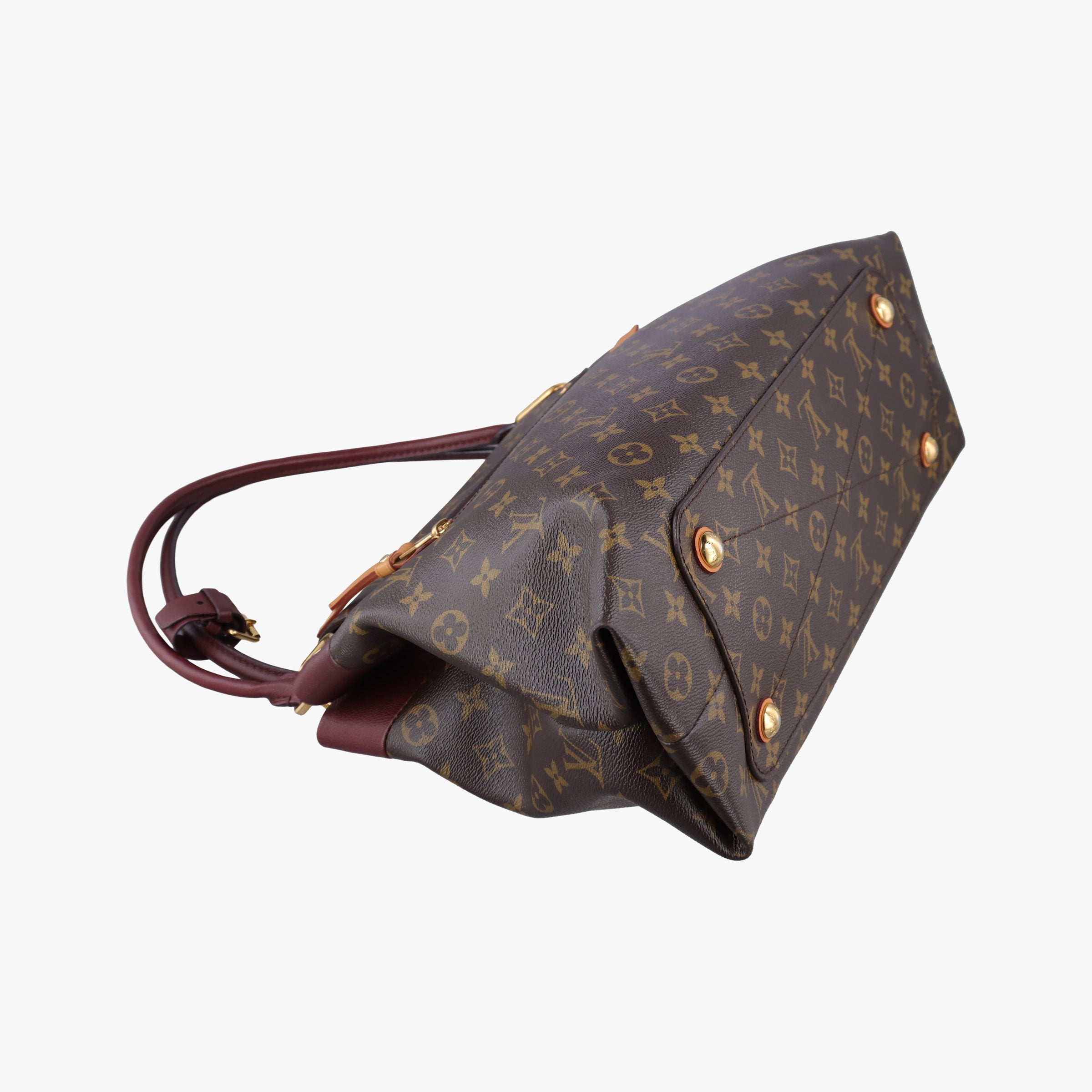 Pre-owned Louis Vuitton OLYMPE Brown×QUETSCHE Monogram Canvas×calf leather M40926 handbag | stylenewstar