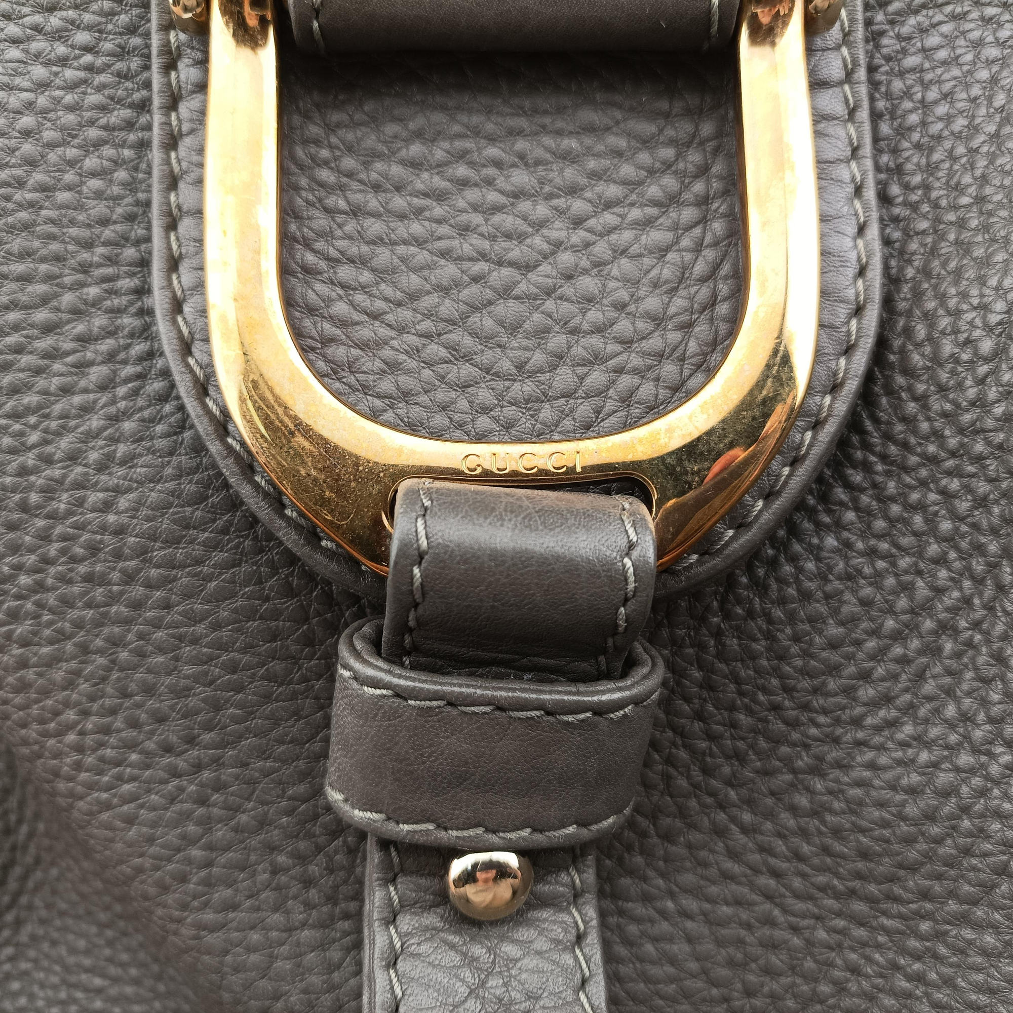 Secondhand Gucci Greenwich Medium Grey Leather 268747 handbag | stylenewstar