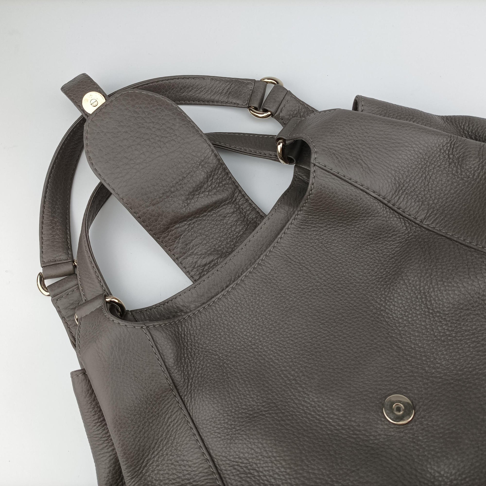 Secondhand Gucci Greenwich Medium Grey Leather 268747 handbag | stylenewstar