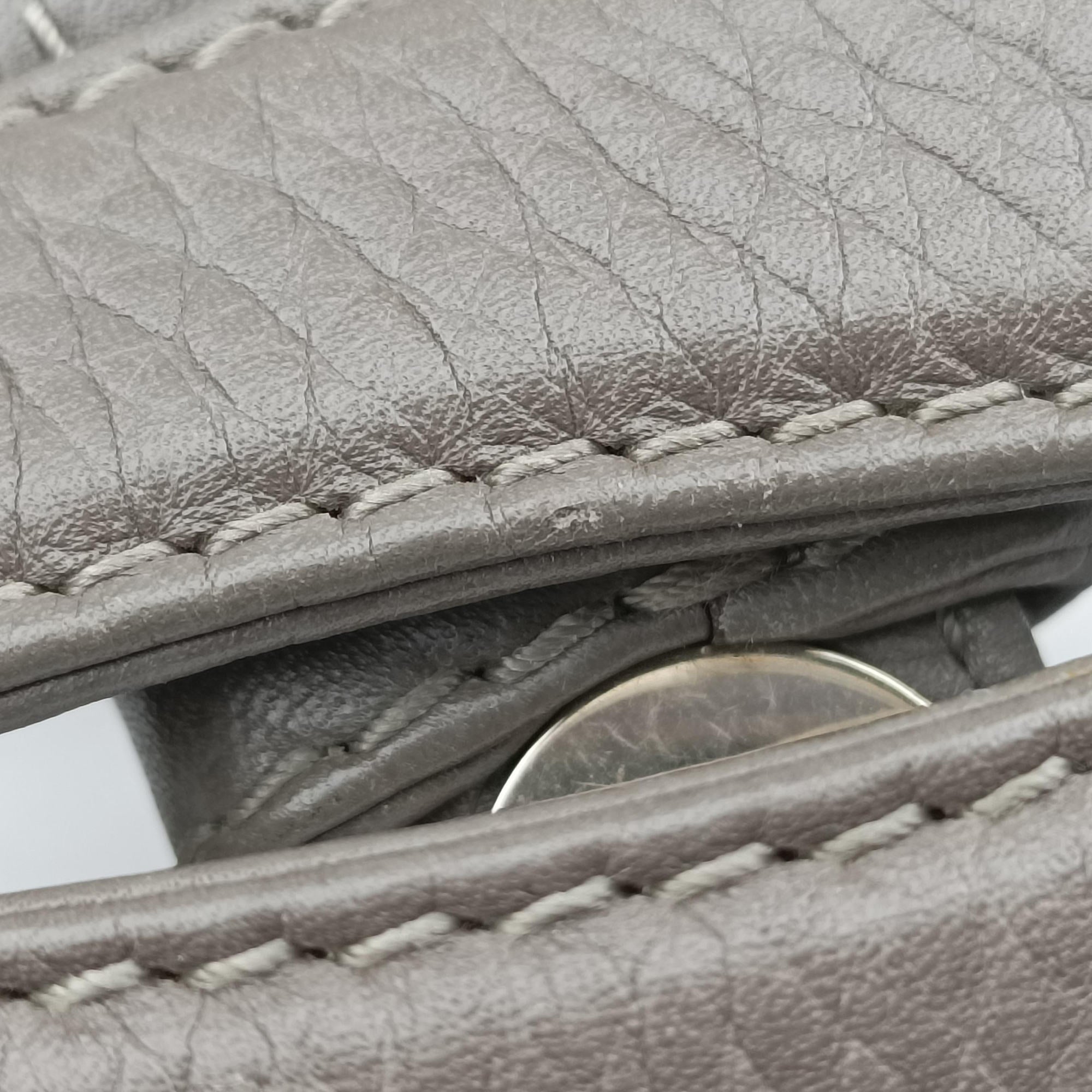 Secondhand Gucci Greenwich Medium Grey Leather 268747 handbag | stylenewstar