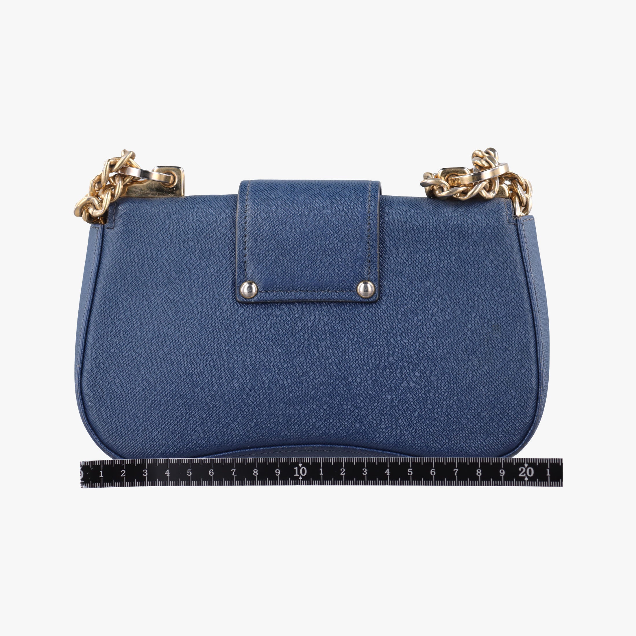 Vintage Prada Sidonie Blue SAFFIANO　Leather 1BD219 shoulderbag | stylenewstar