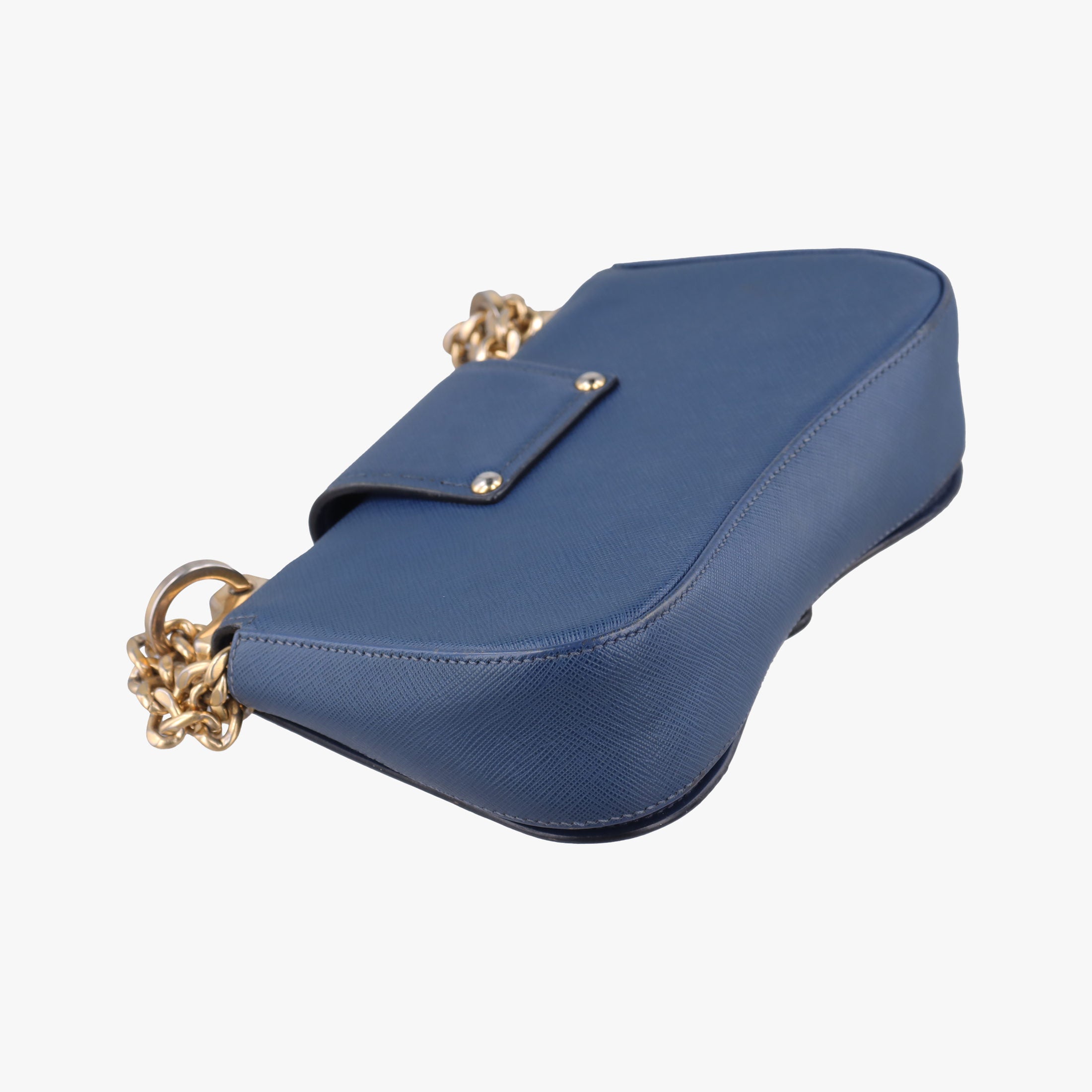 Vintage Prada Sidonie Blue SAFFIANO　Leather 1BD219 shoulderbag | stylenewstar