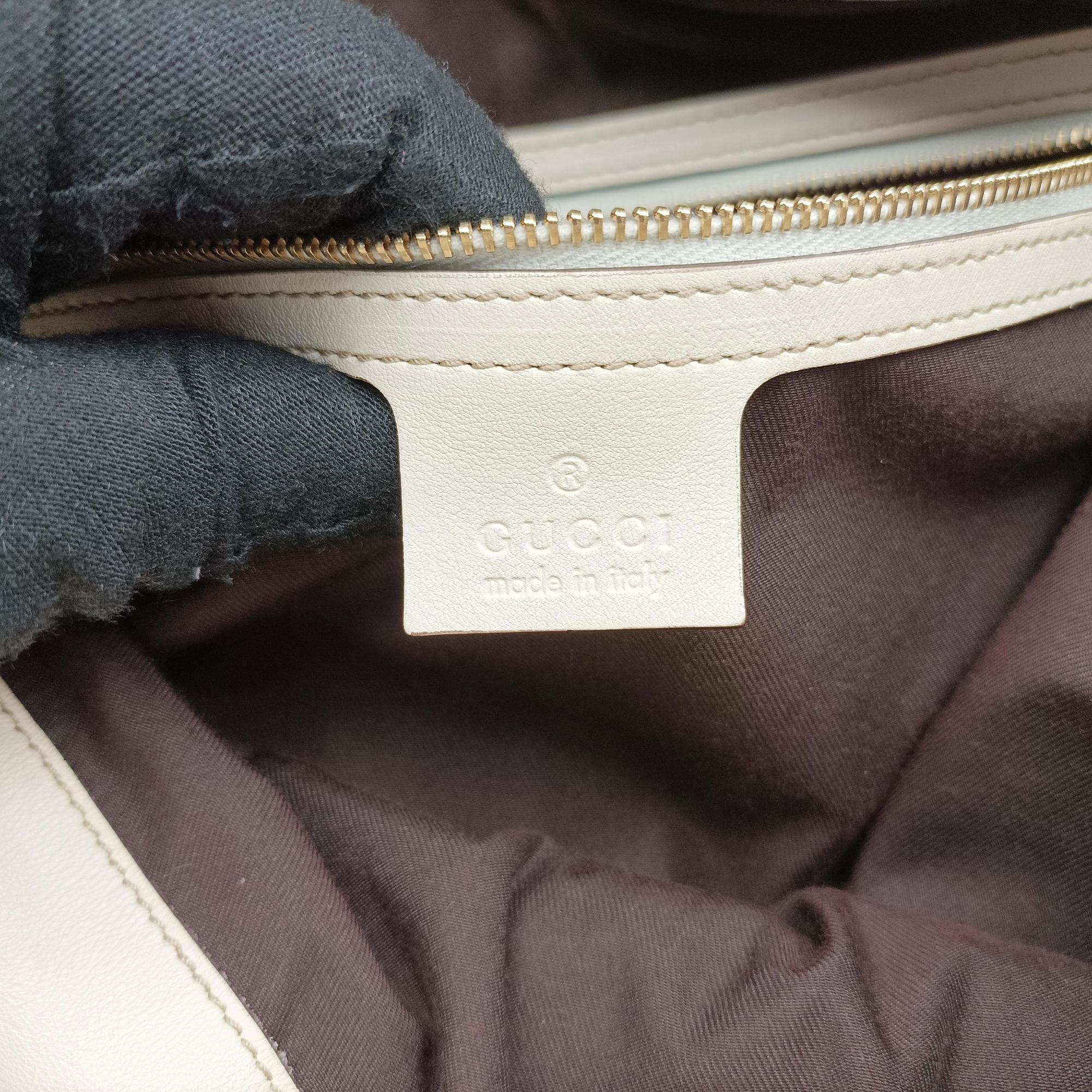 Pre-owned Gucci Bamboo White Leather 169961 shoulderbag | stylenewstar