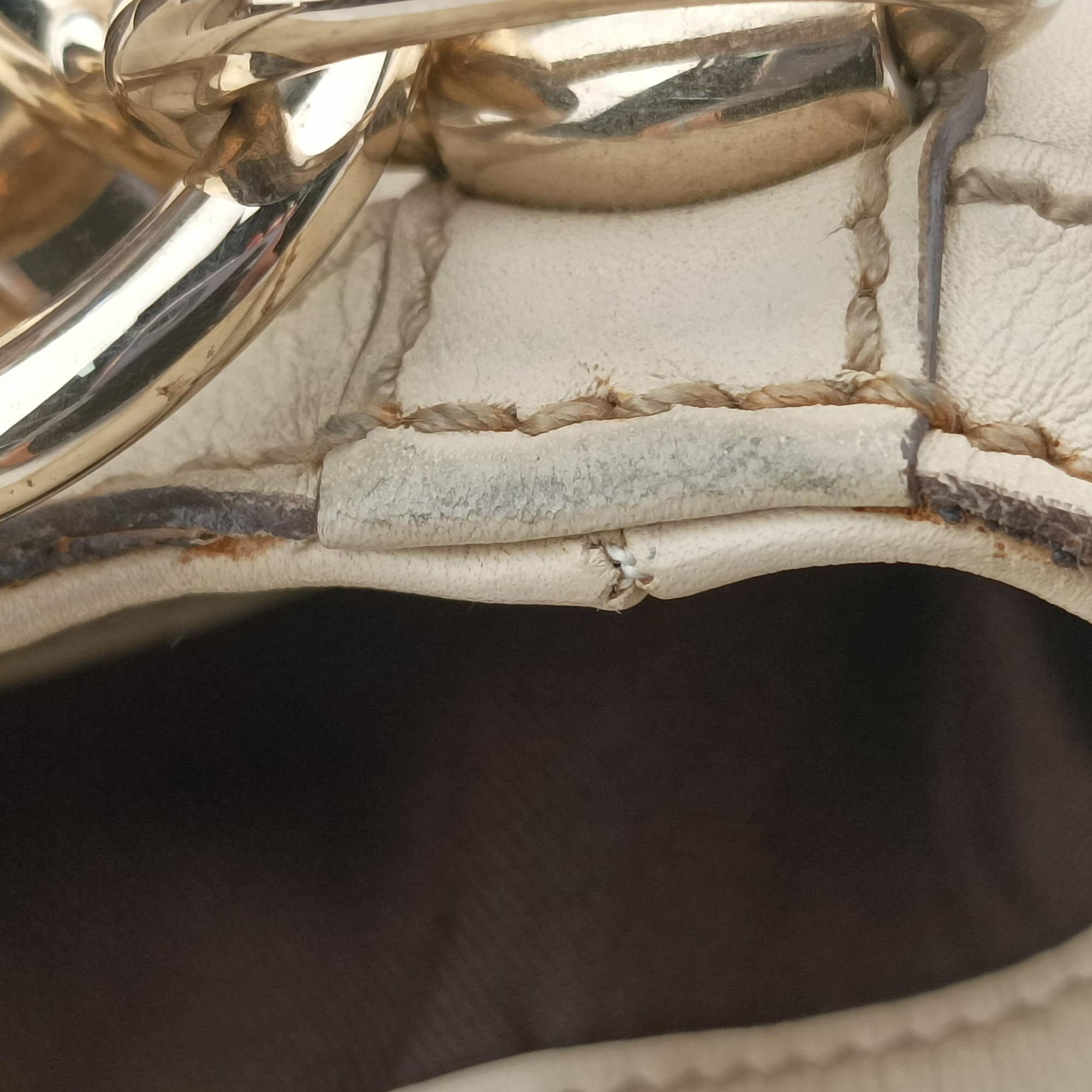Pre-owned Gucci Bamboo White Leather 169961 shoulderbag | stylenewstar