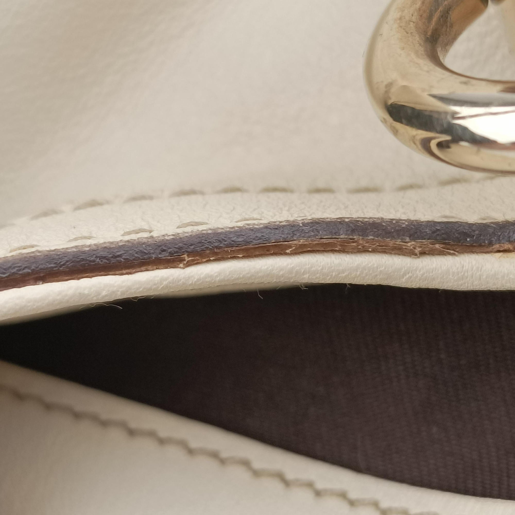 Pre-owned Gucci Bamboo White Leather 169961 shoulderbag | stylenewstar