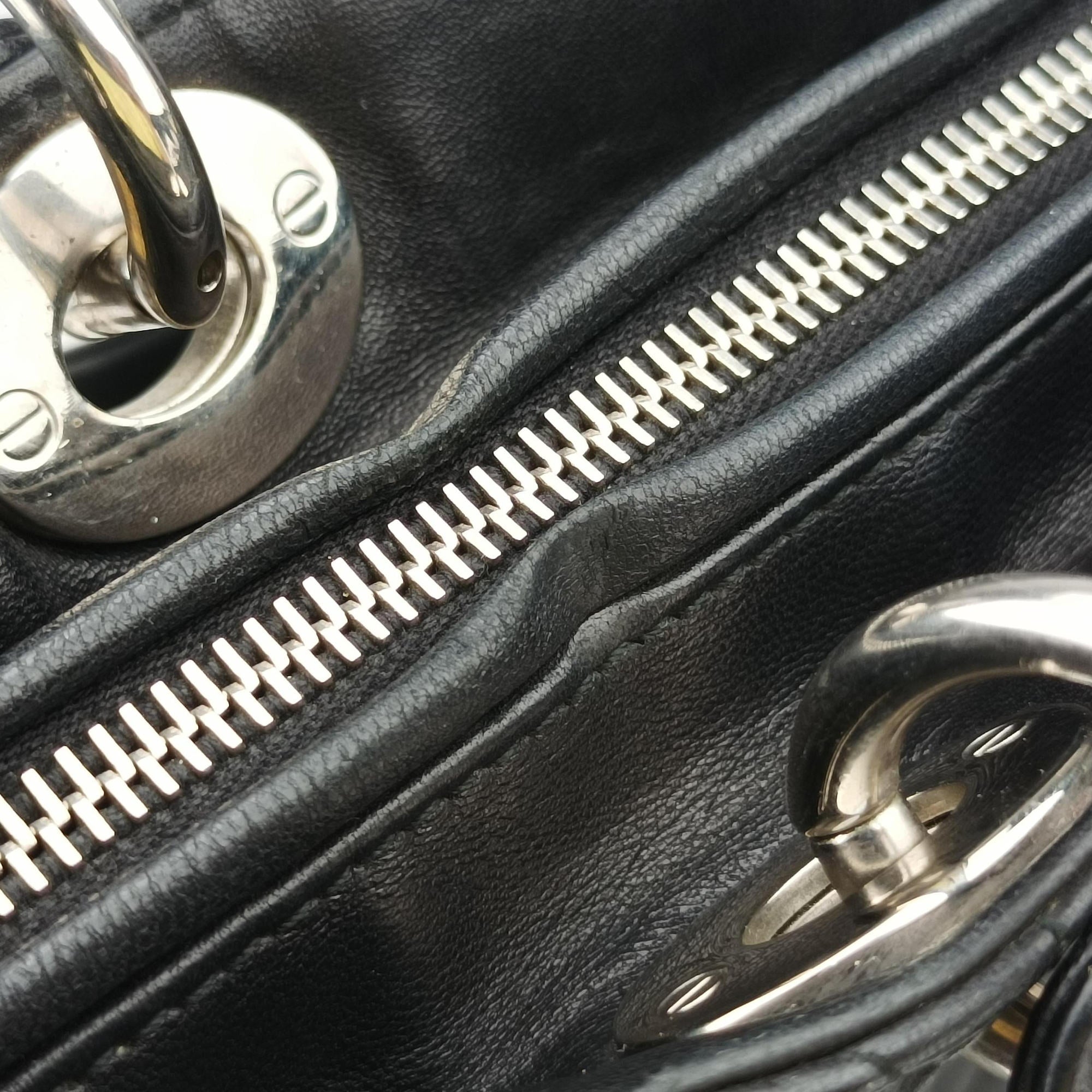 Vintage Christian Dior Lady Dior Black lambskin  shoulderbag | stylenewstar