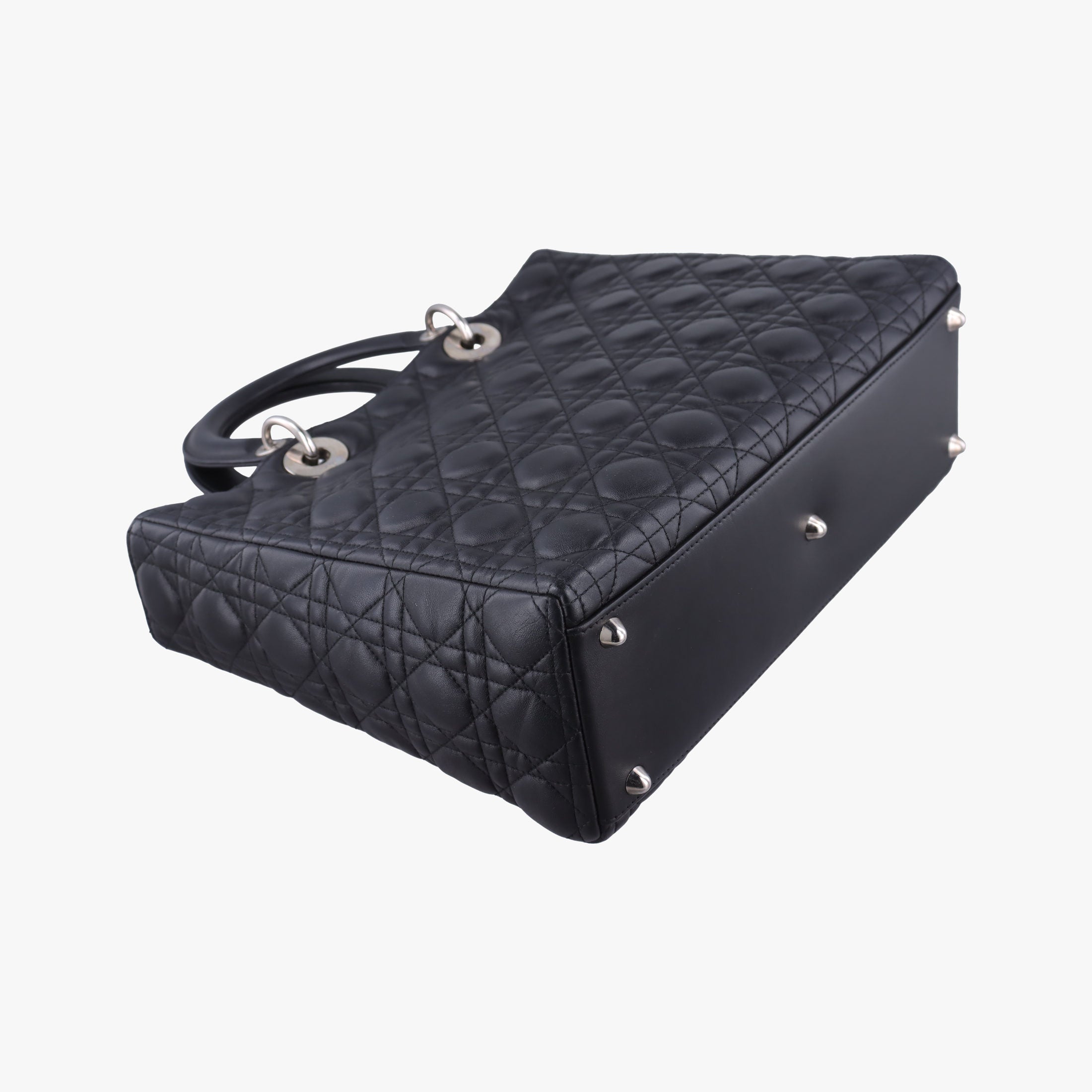 Vintage Christian Dior Lady Dior Black lambskin  shoulderbag | stylenewstar