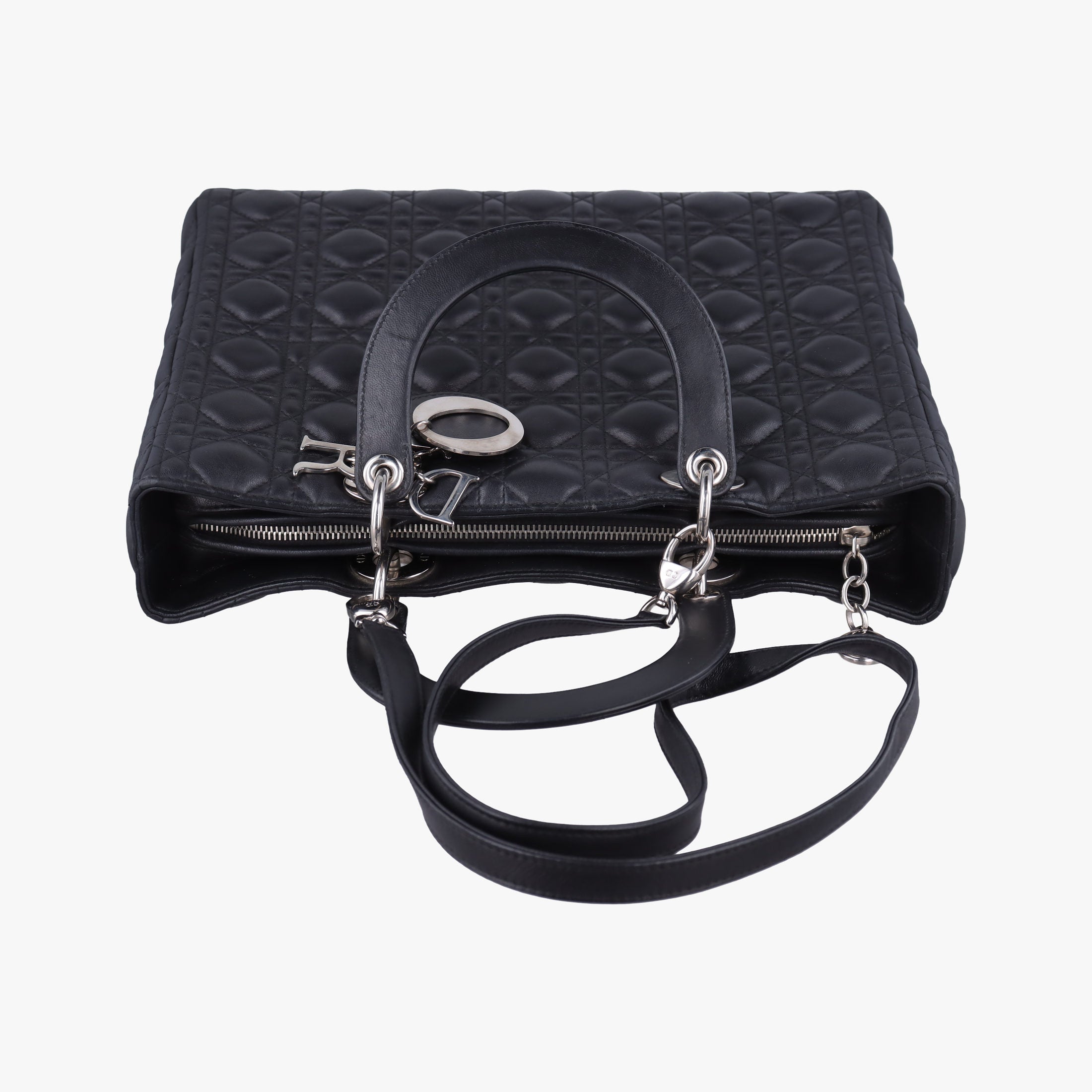 Vintage Christian Dior Lady Dior Black lambskin  shoulderbag | stylenewstar