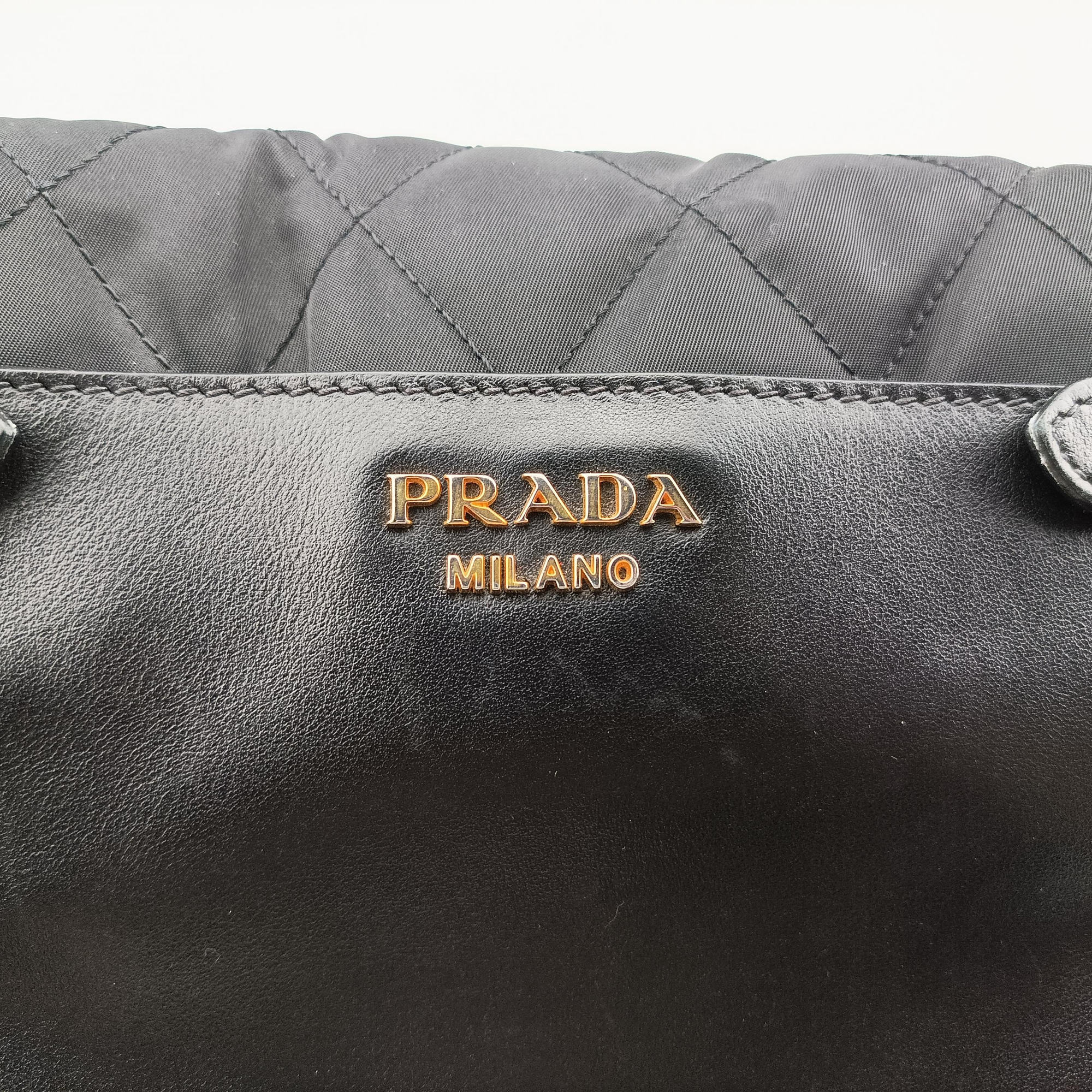 Pre-owned Prada Corsaire Black Nylon × Leather 1BD050 shoulderbag | stylenewstar