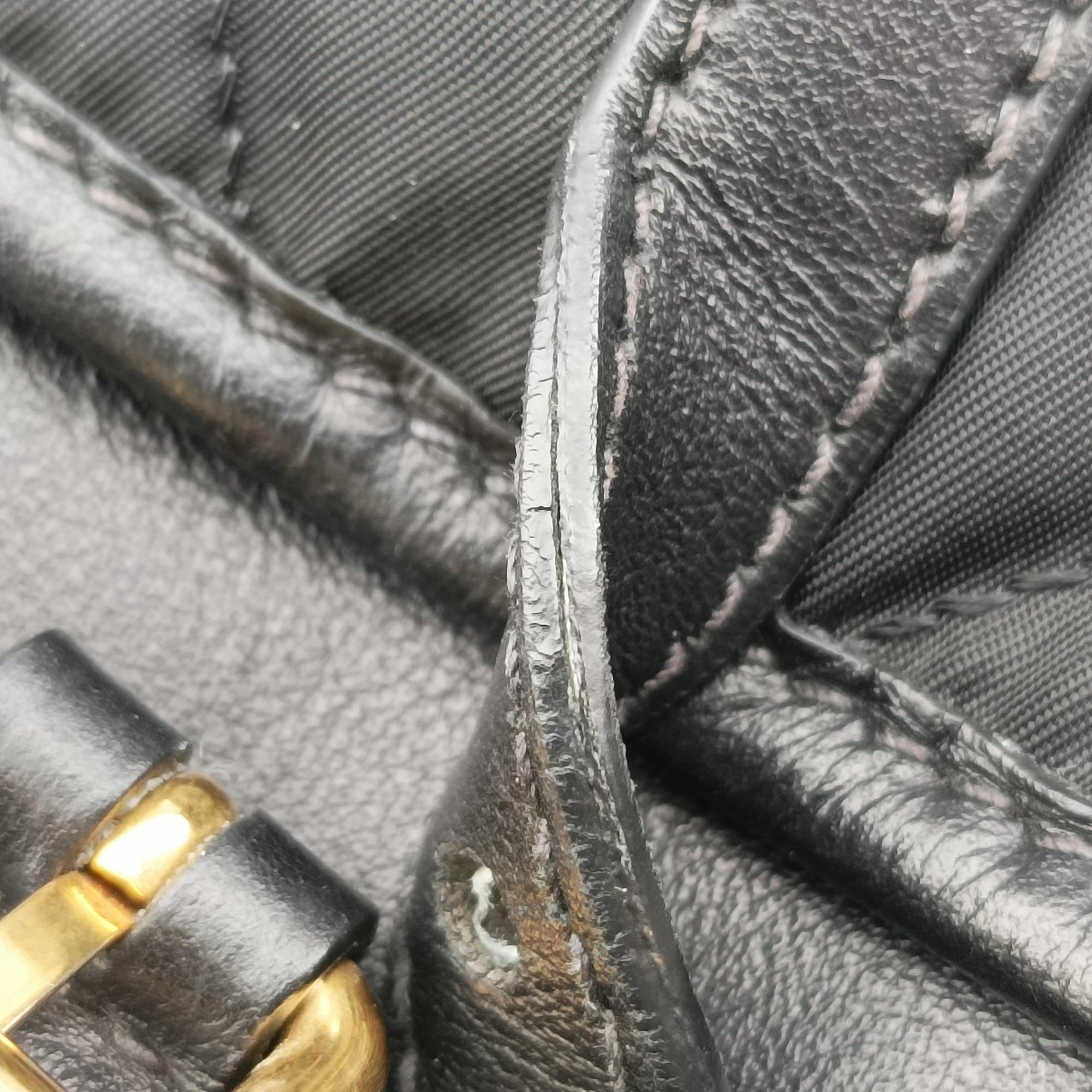 Pre-owned Prada Corsaire Black Nylon × Leather 1BD050 shoulderbag | stylenewstar