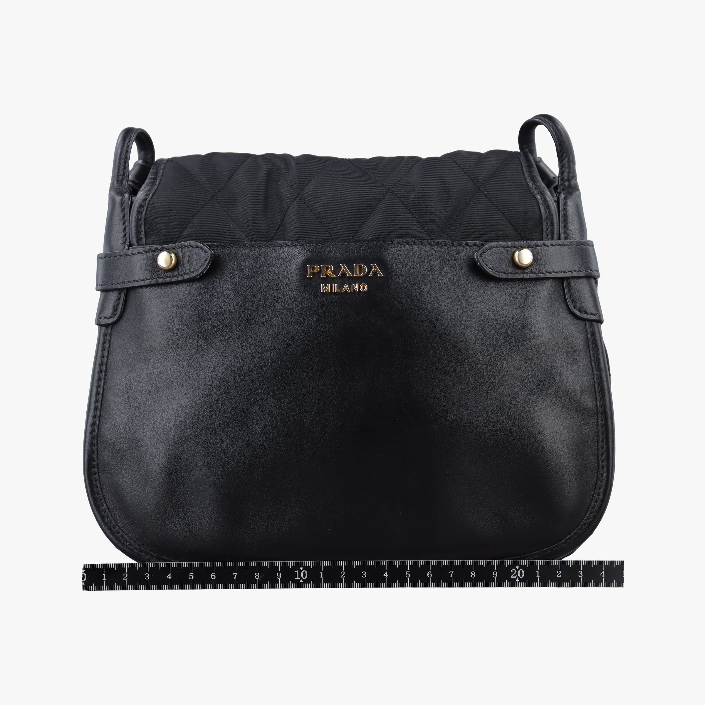 Pre-owned Prada Corsaire Black Nylon × Leather 1BD050 shoulderbag | stylenewstar