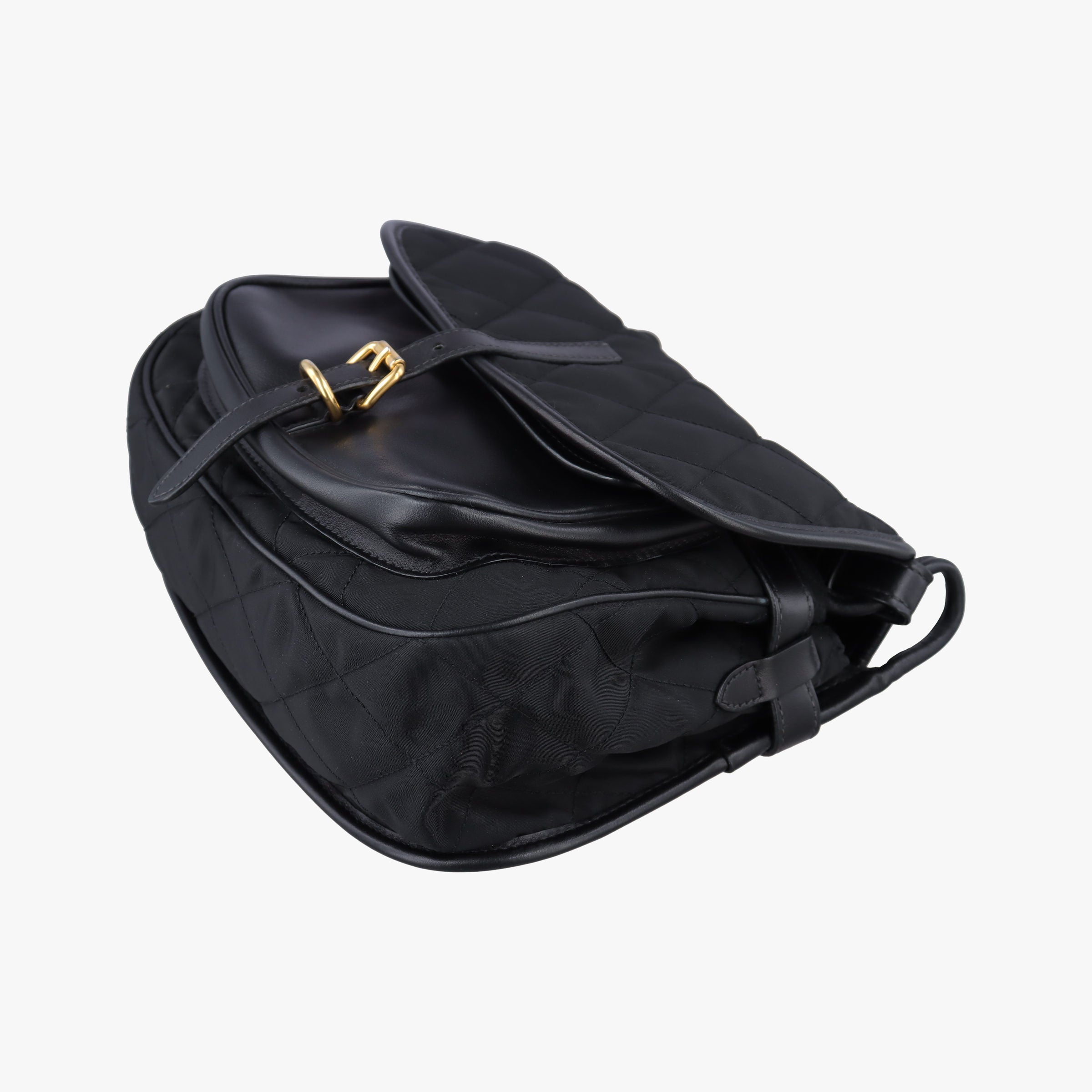 Pre-owned Prada Corsaire Black Nylon × Leather 1BD050 shoulderbag | stylenewstar