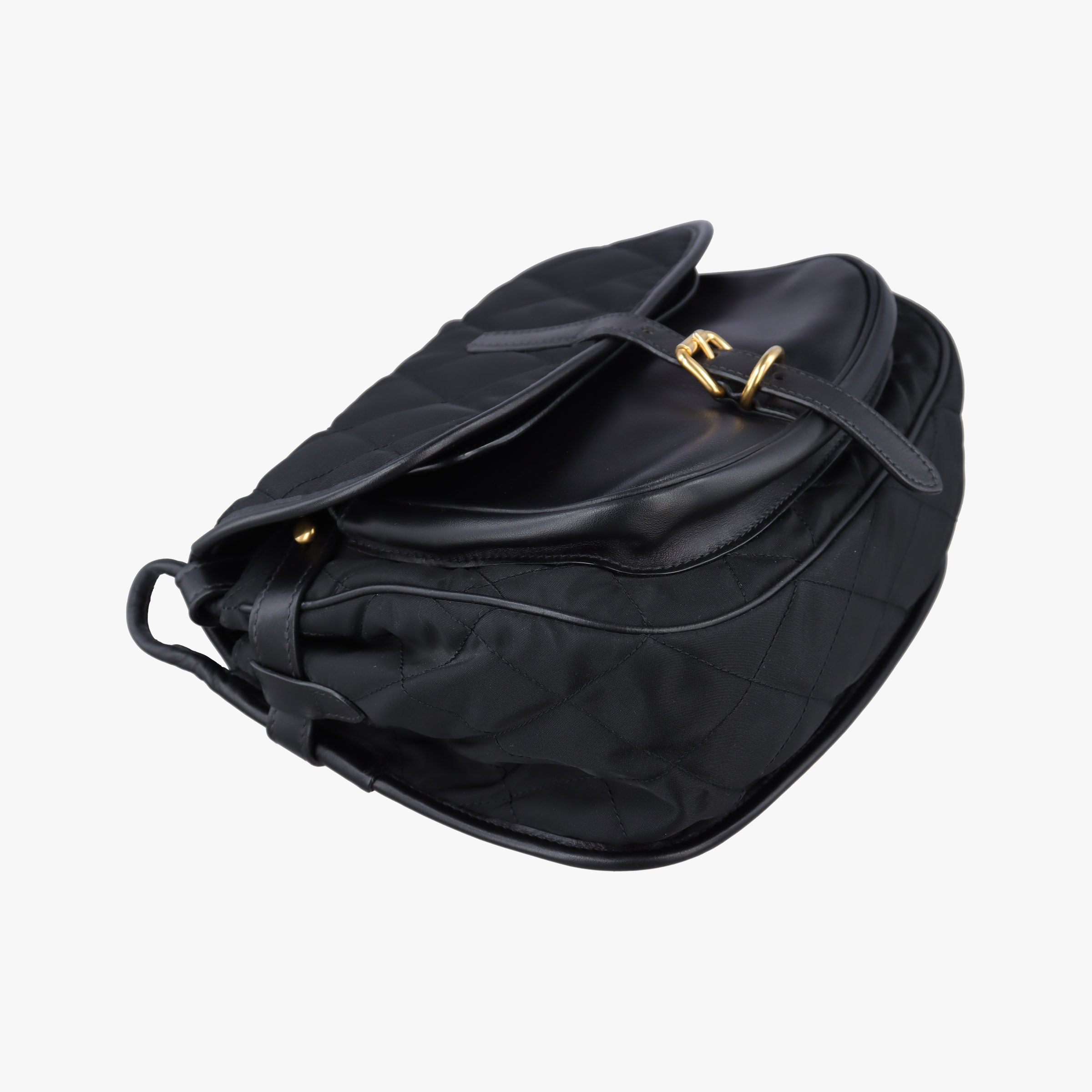 Pre-owned Prada Corsaire Black Nylon × Leather 1BD050 shoulderbag | stylenewstar