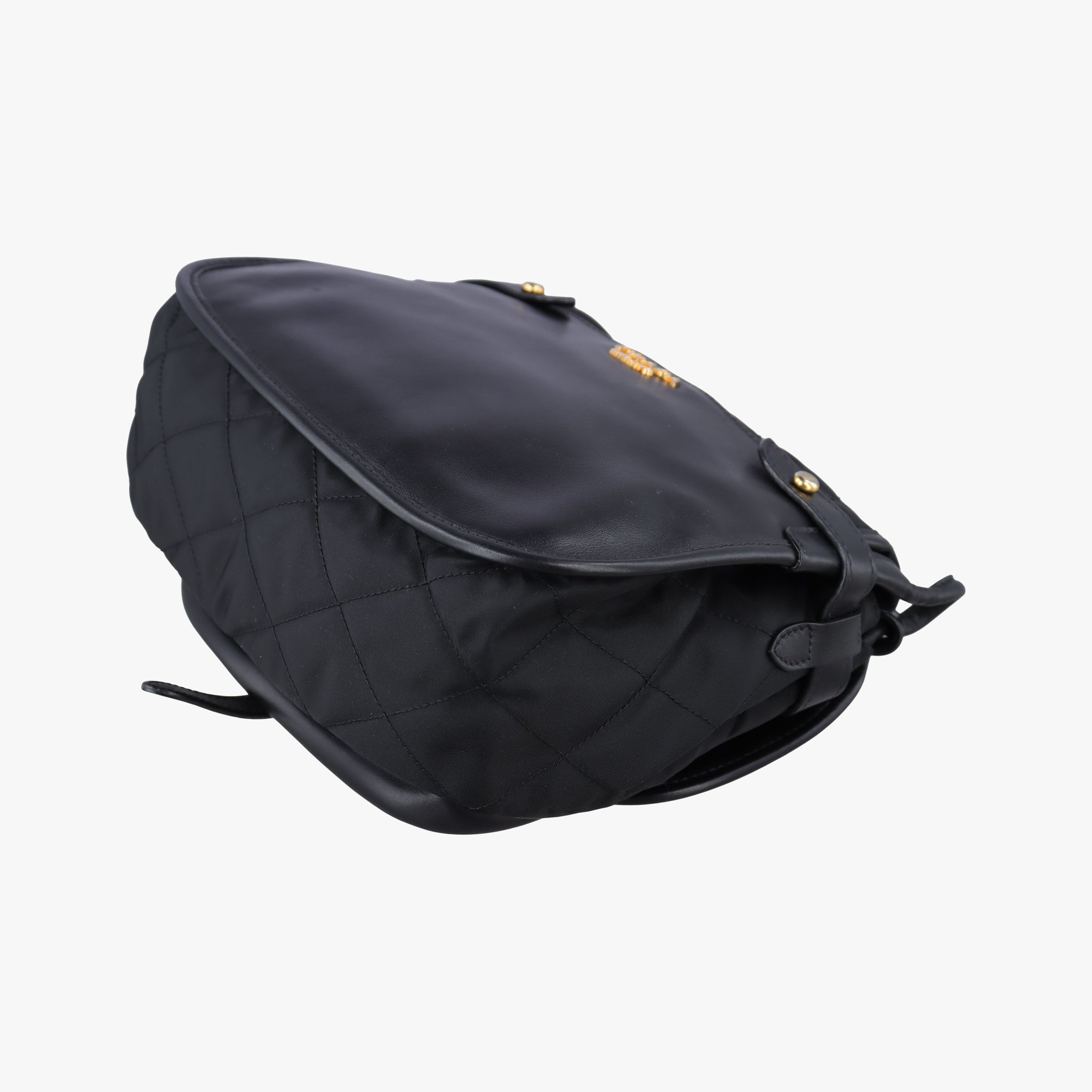 Pre-owned Prada Corsaire Black Nylon × Leather 1BD050 shoulderbag | stylenewstar