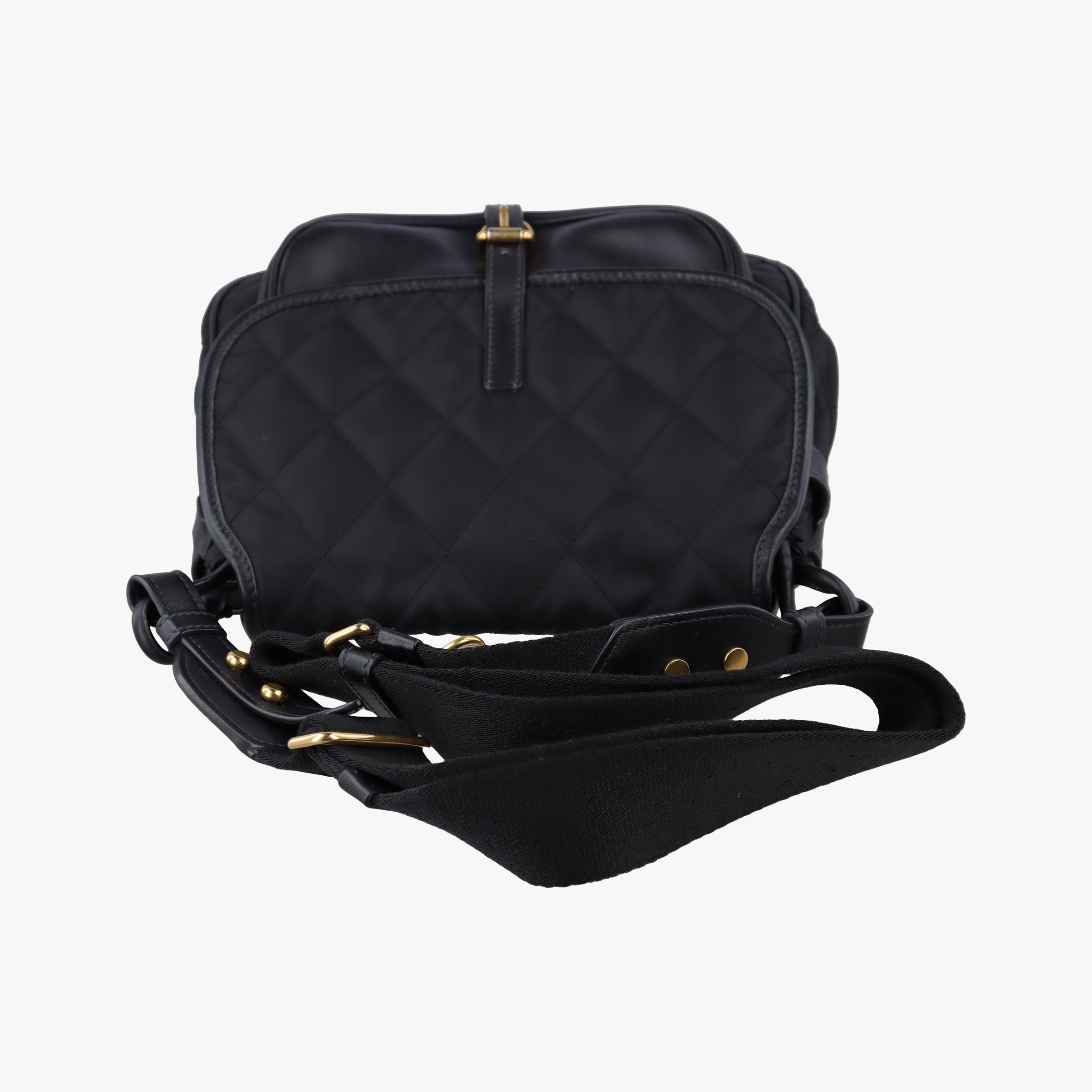 Pre-owned Prada Corsaire Black Nylon × Leather 1BD050 shoulderbag | stylenewstar
