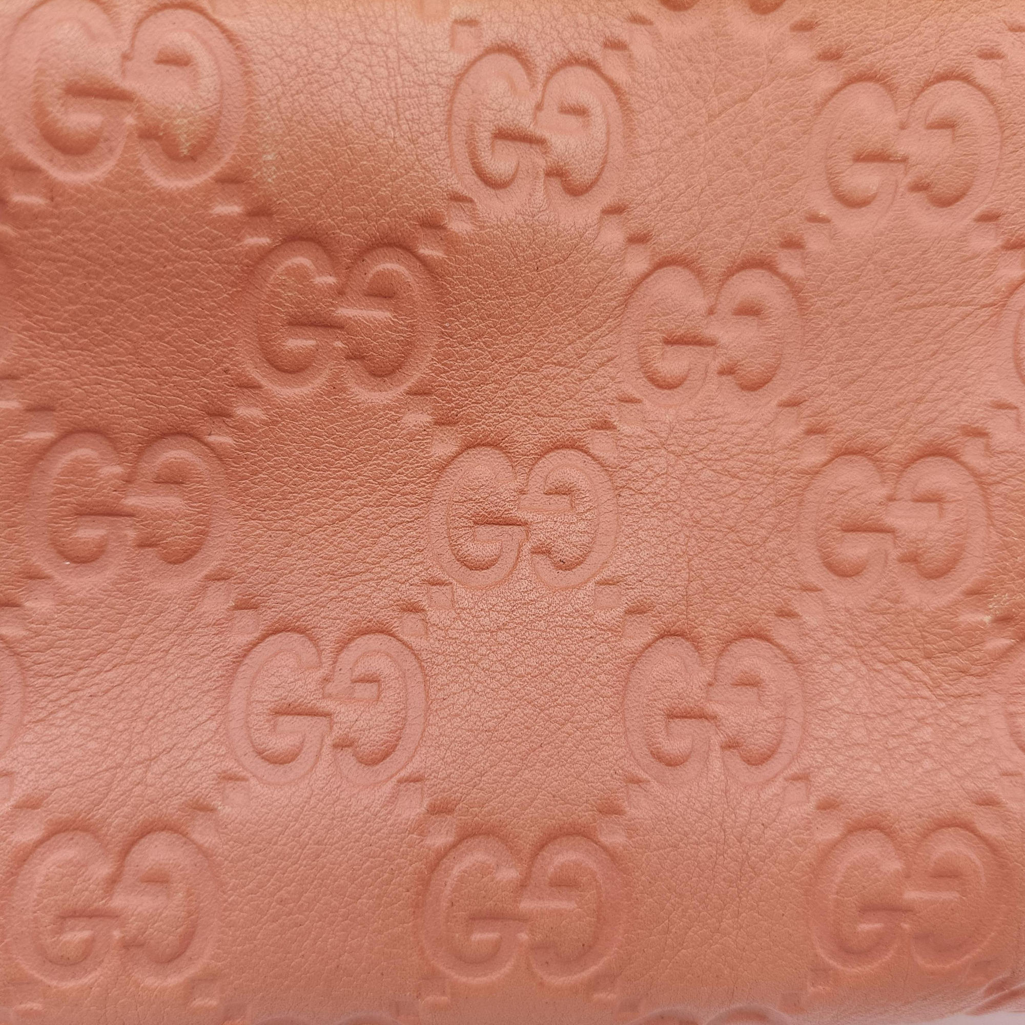 Pre-owned Gucci Guccissima Heart Bit orange leather 269957 handbag | stylenewstar