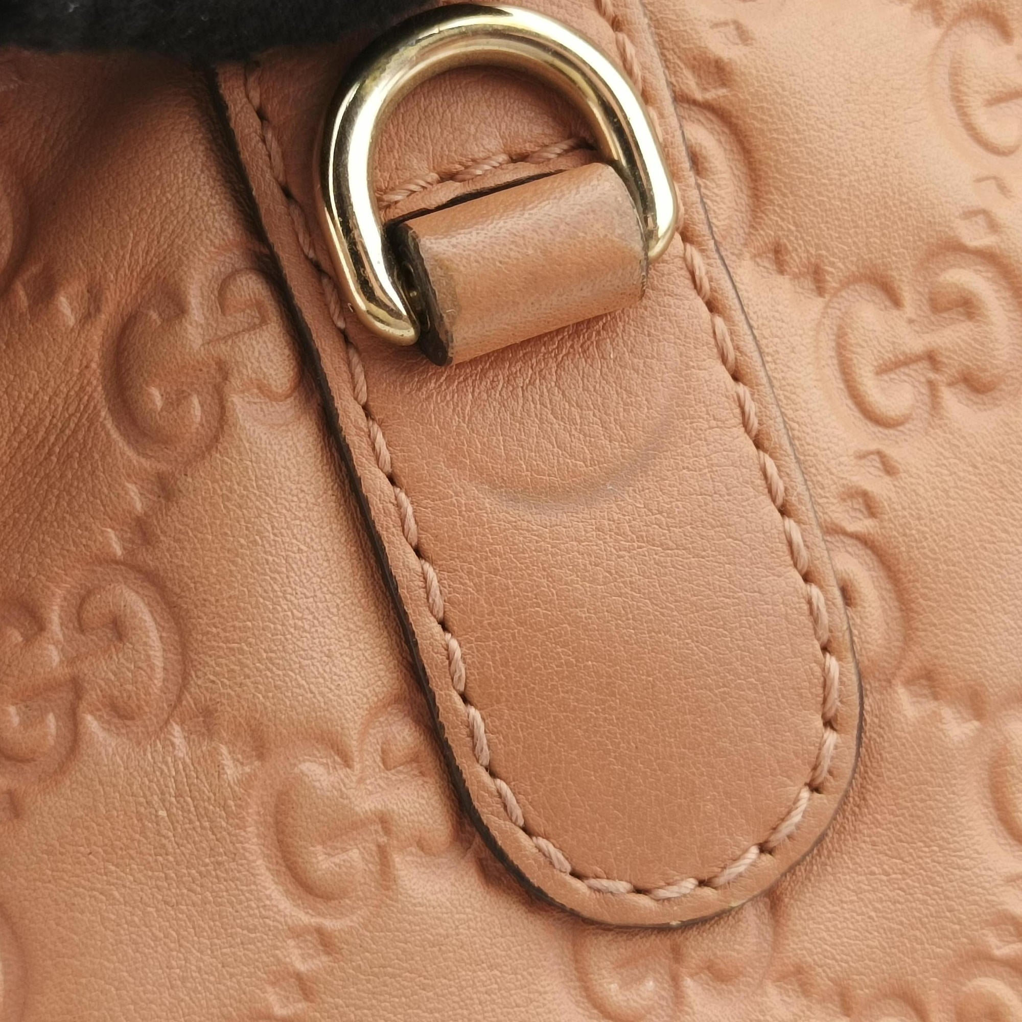 Pre-owned Gucci Guccissima Heart Bit orange leather 269957 handbag | stylenewstar