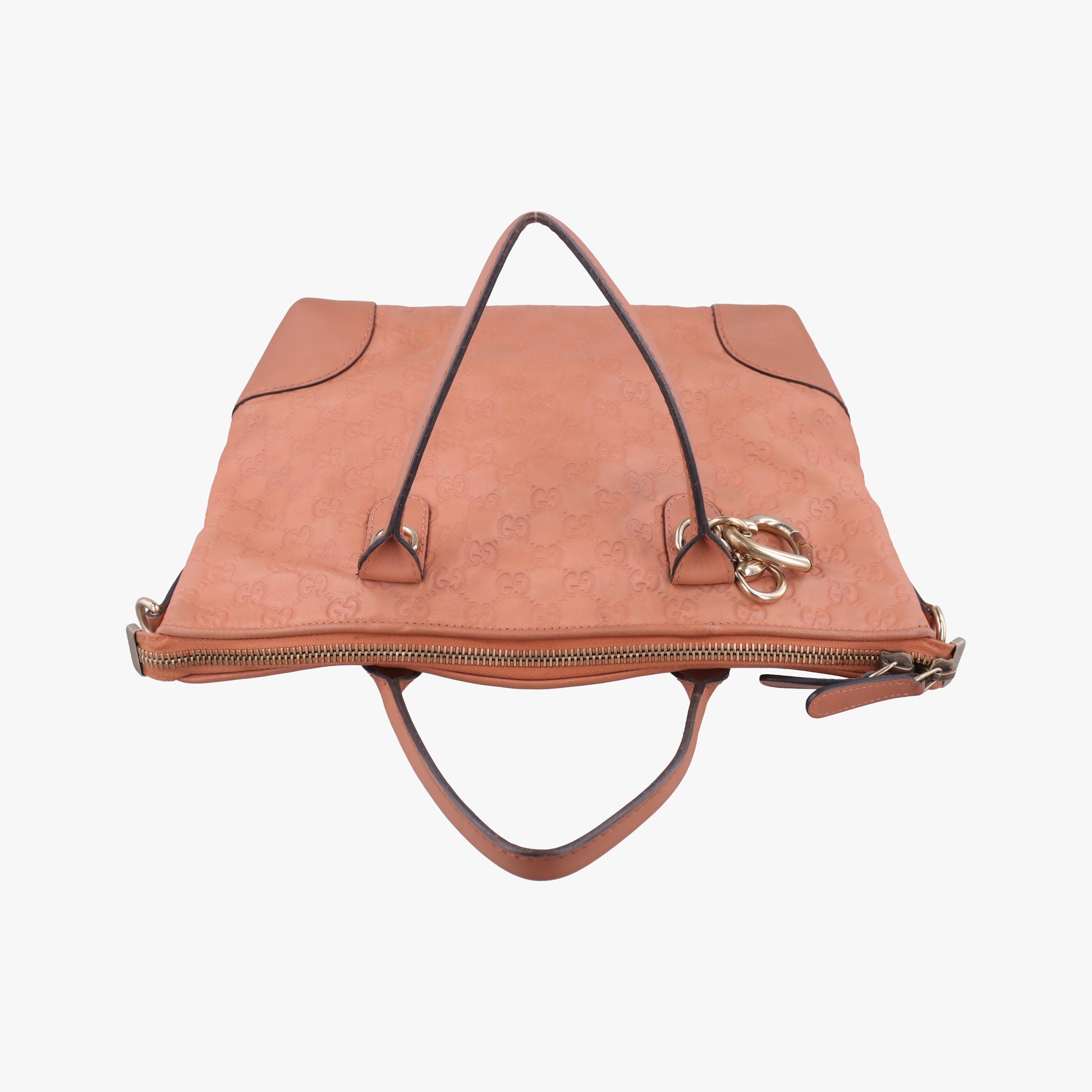 Pre-owned Gucci Guccissima Heart Bit orange leather 269957 handbag | stylenewstar