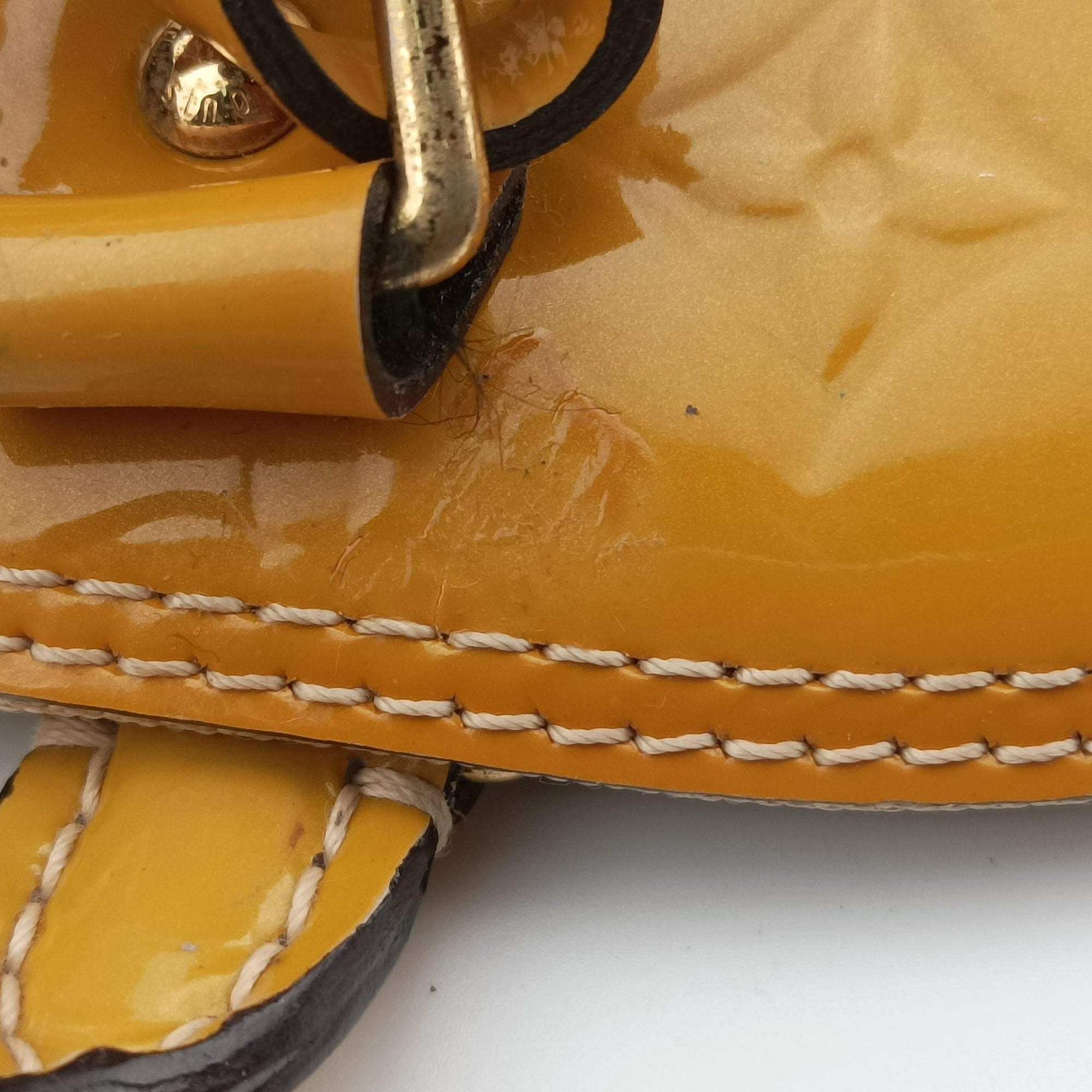 Pre-owned Louis Vuitton ALMA PM CITRINE Vernis M90101 handbag | stylenewstar