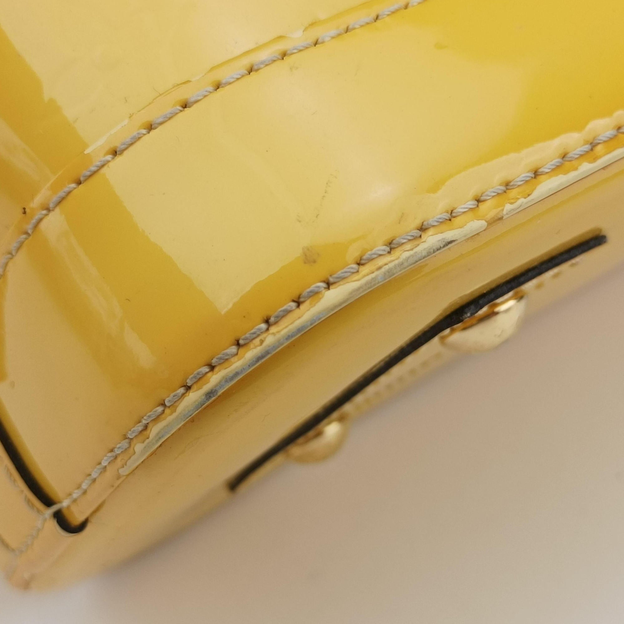 Pre-owned Louis Vuitton Alma BB Citrine Vernis M90104 shoulderbag | stylenewstar