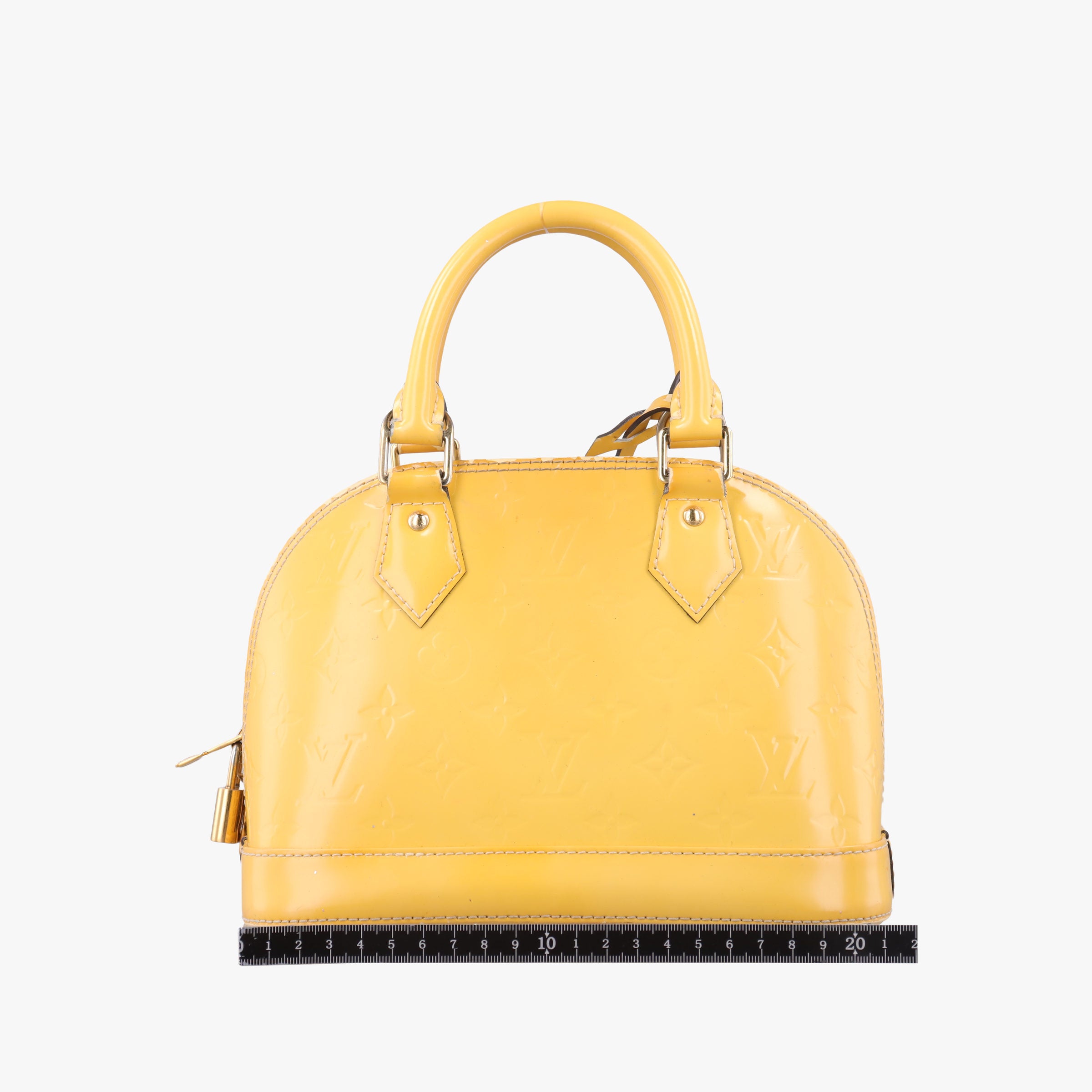 Pre-owned Louis Vuitton Alma BB Citrine Vernis M90104 shoulderbag | stylenewstar