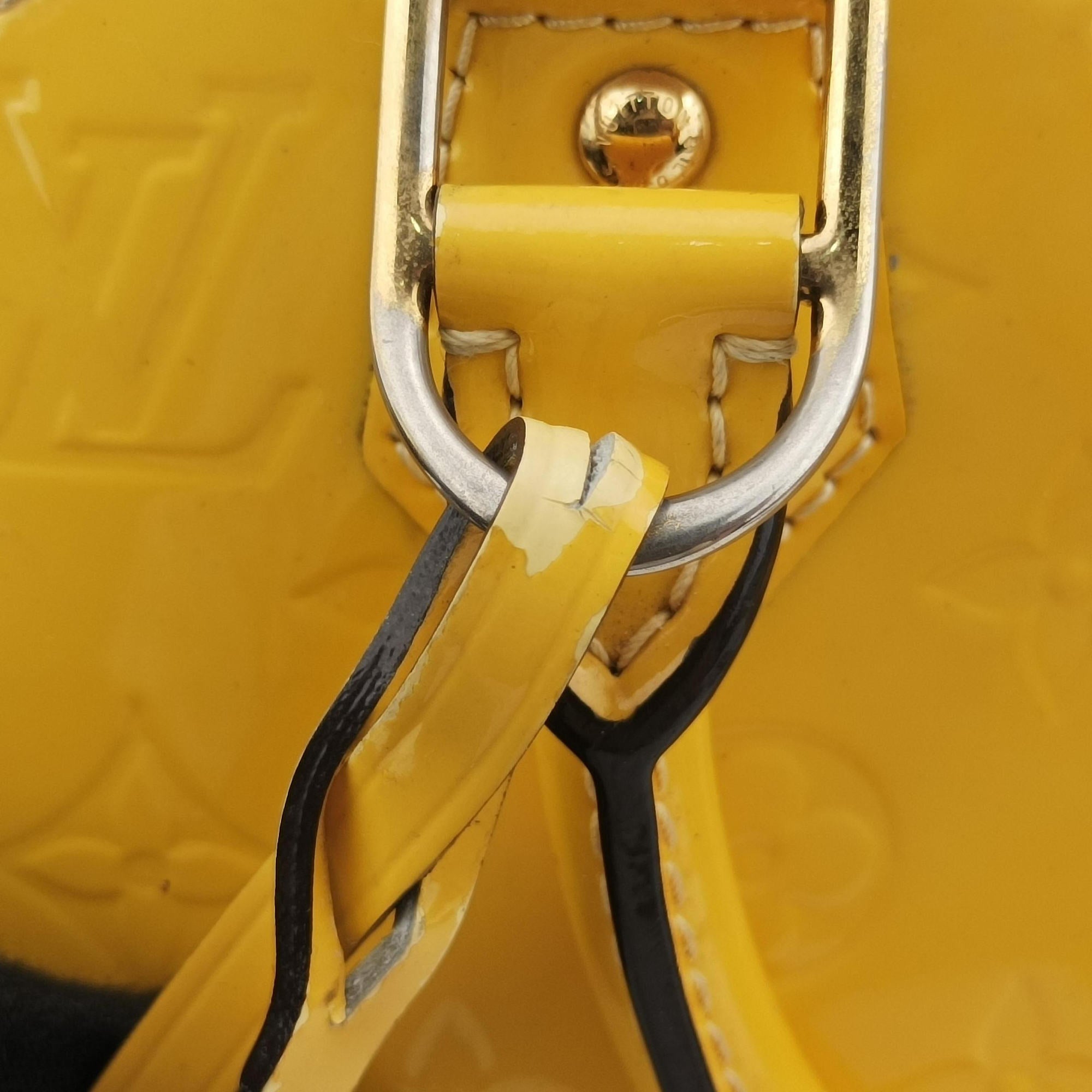 Pre-owned Louis Vuitton Alma BB Citrine Vernis M90104 shoulderbag | stylenewstar