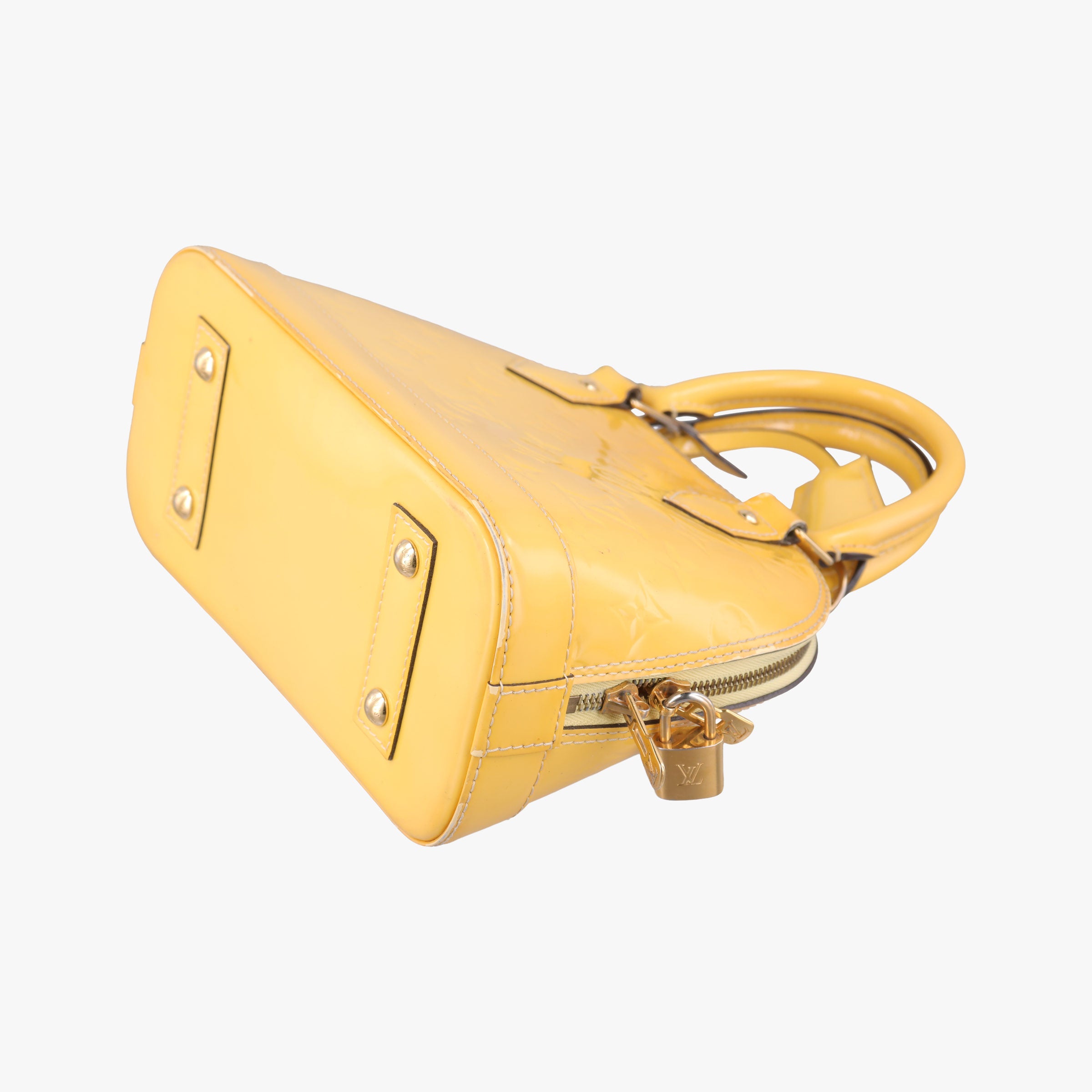 Pre-owned Louis Vuitton Alma BB Citrine Vernis M90104 shoulderbag | stylenewstar