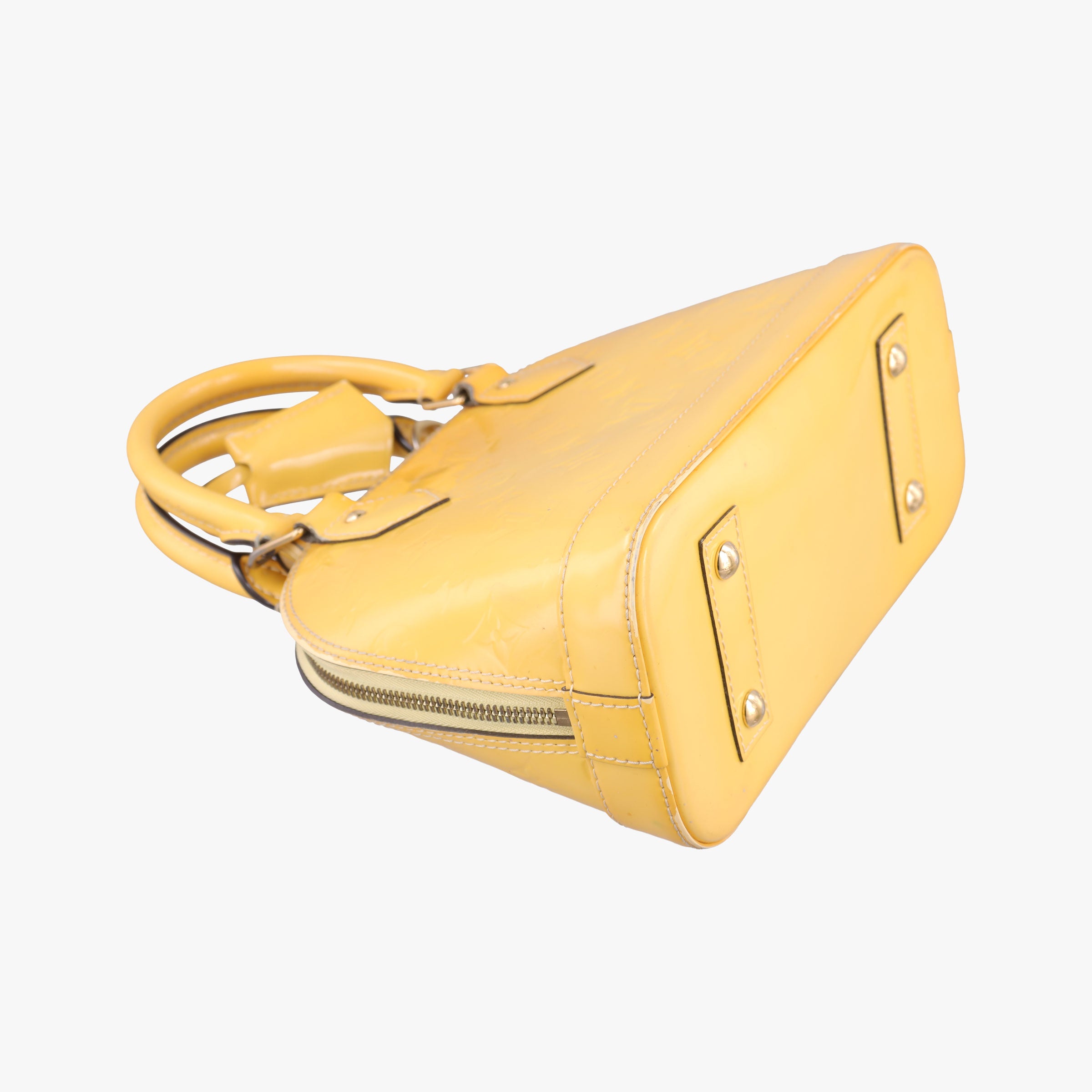 Pre-owned Louis Vuitton Alma BB Citrine Vernis M90104 shoulderbag | stylenewstar