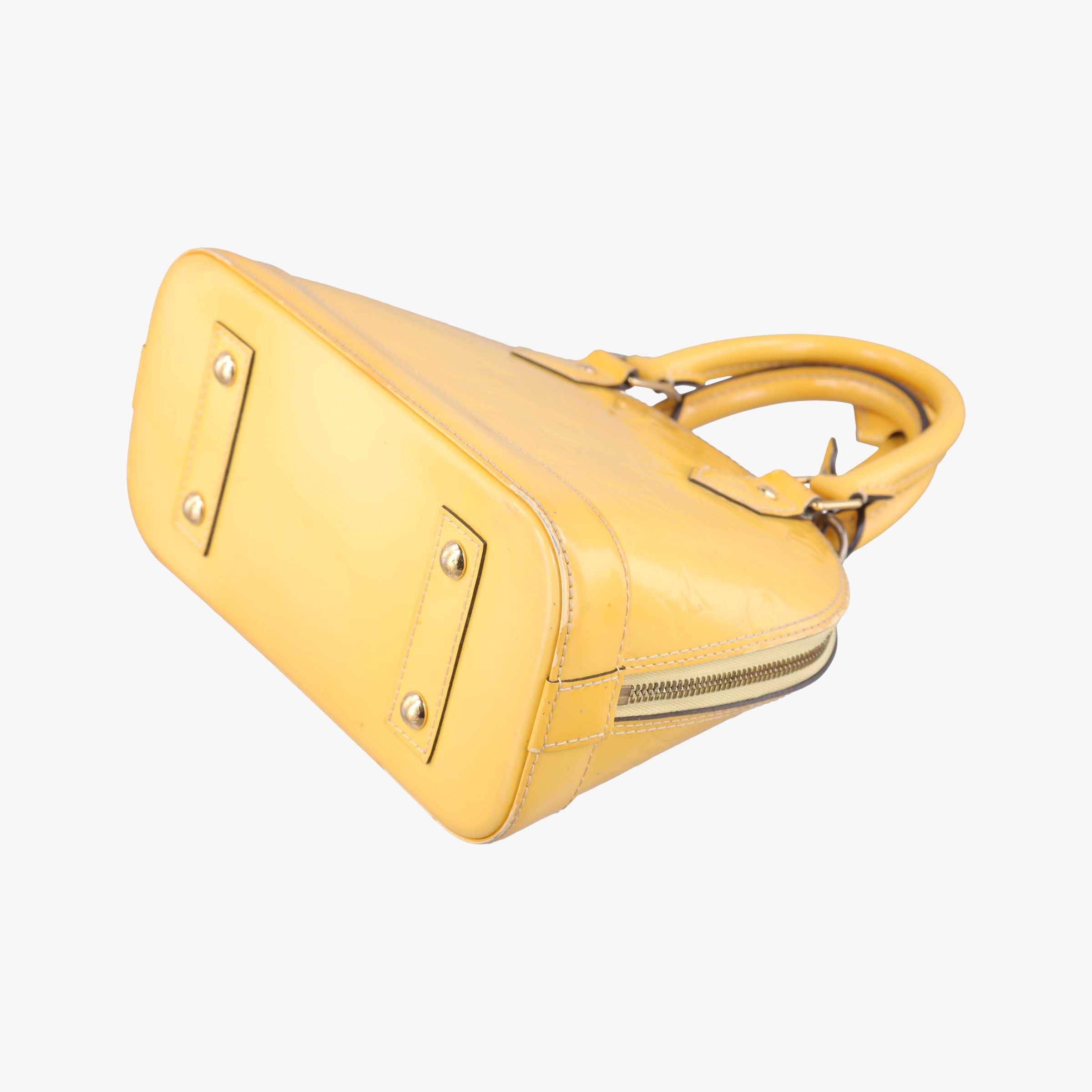Pre-owned Louis Vuitton Alma BB Citrine Vernis M90104 shoulderbag | stylenewstar