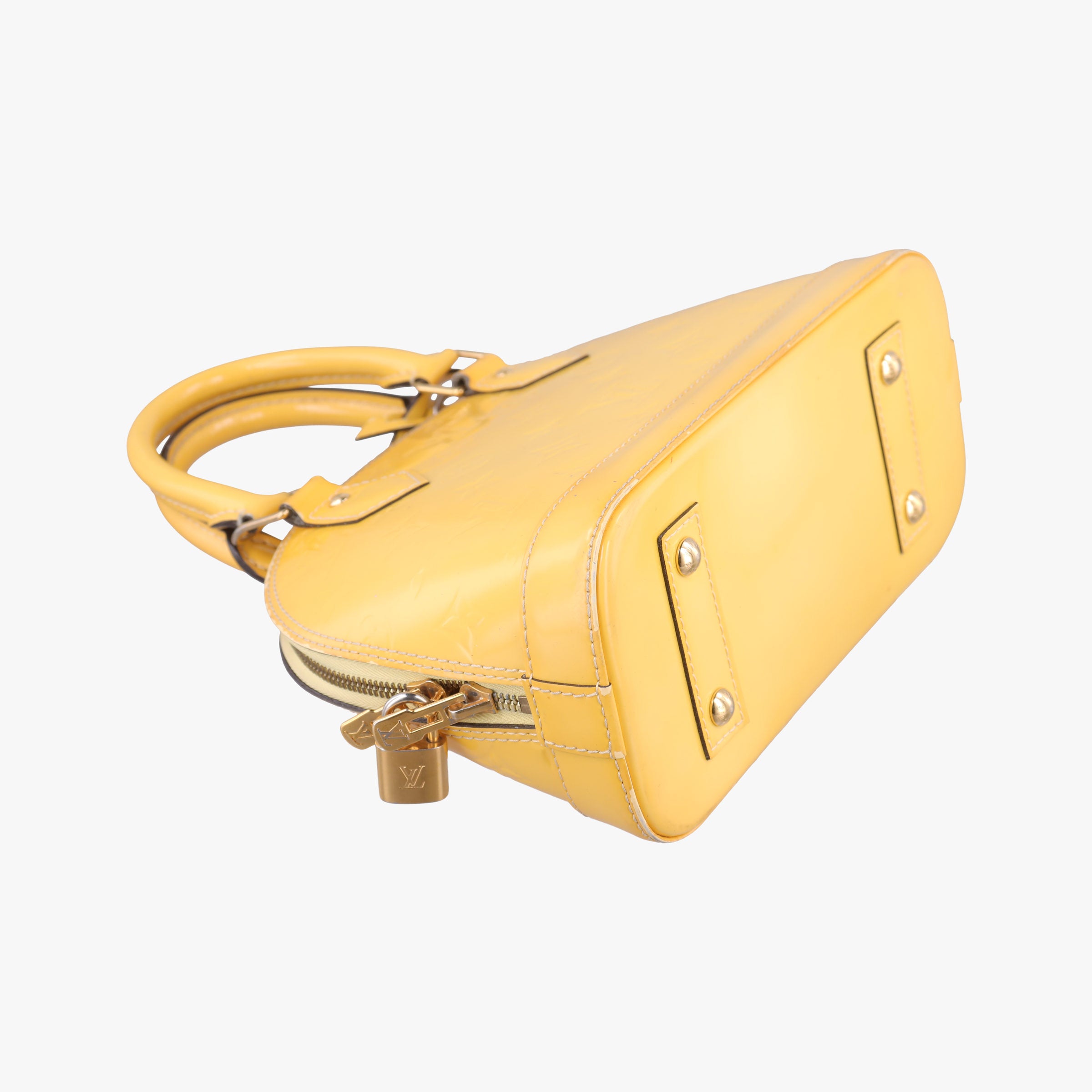 Pre-owned Louis Vuitton Alma BB Citrine Vernis M90104 shoulderbag | stylenewstar