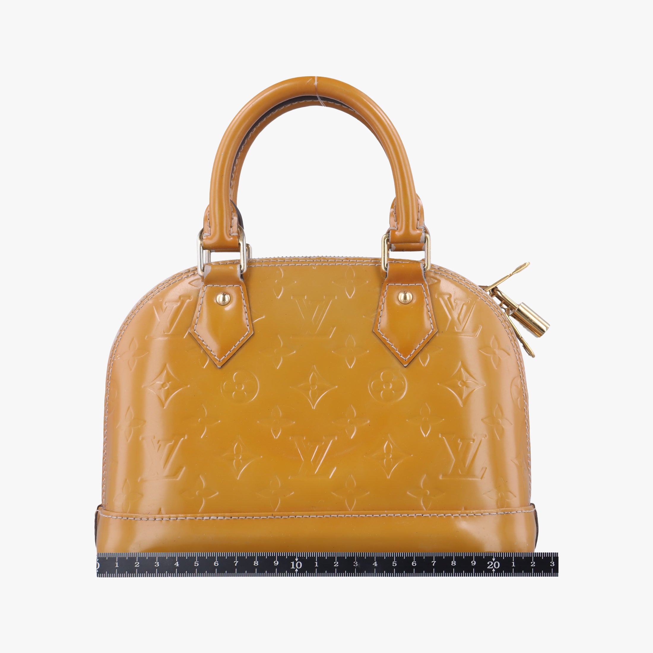 Pre-owned Louis Vuitton Alma BB Rose Velours Vernis M91585 shoulderbag | stylenewstar