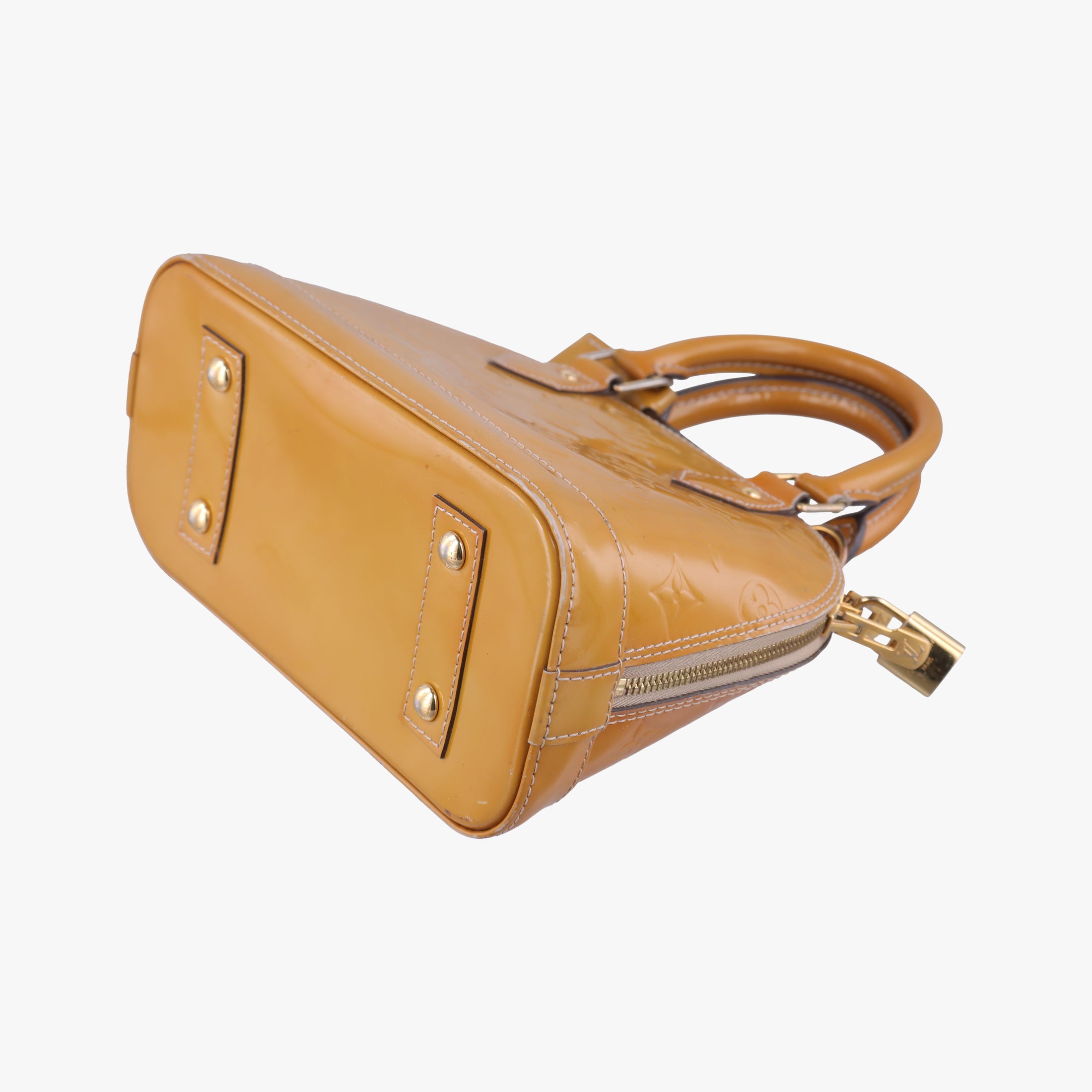 Pre-owned Louis Vuitton Alma BB Rose Velours Vernis M91585 shoulderbag | stylenewstar