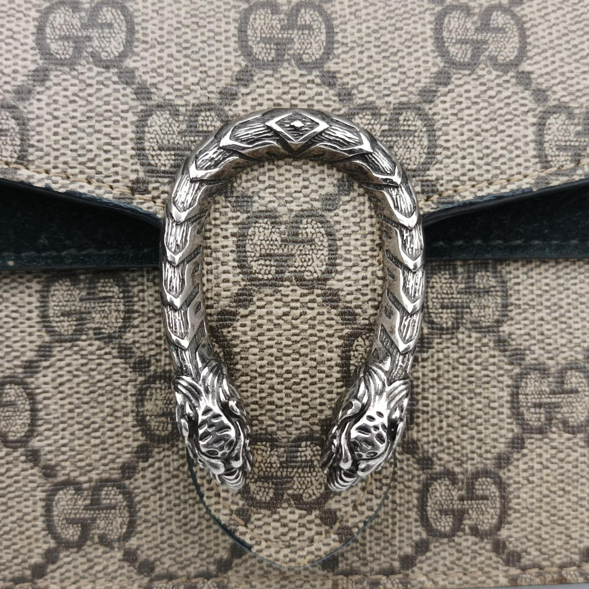 Secondhand Gucci Dionysus beige×black PVC coated canvas×suede 476432 shoulderbag | stylenewstar