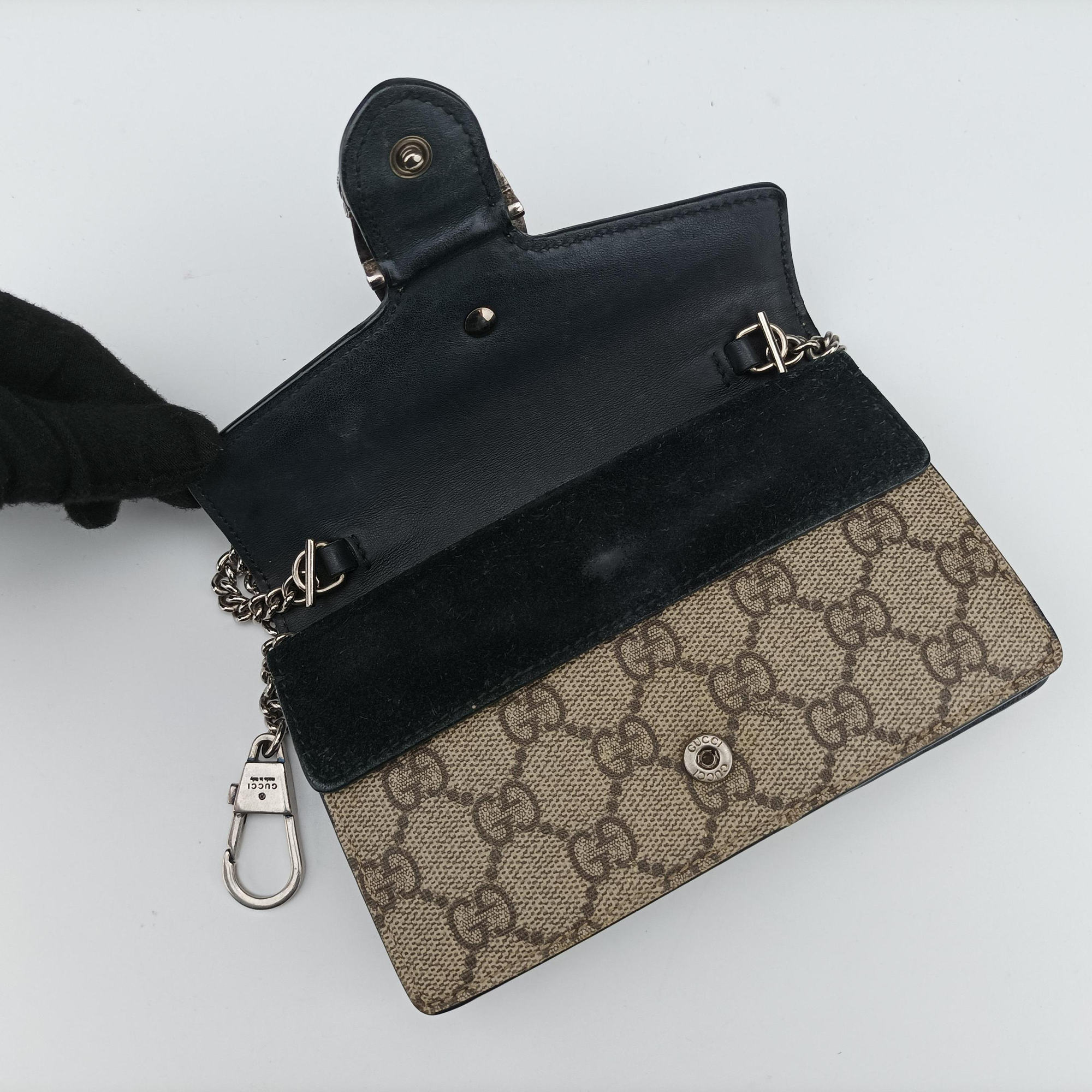 Secondhand Gucci Dionysus beige×black PVC coated canvas×suede 476432 shoulderbag | stylenewstar